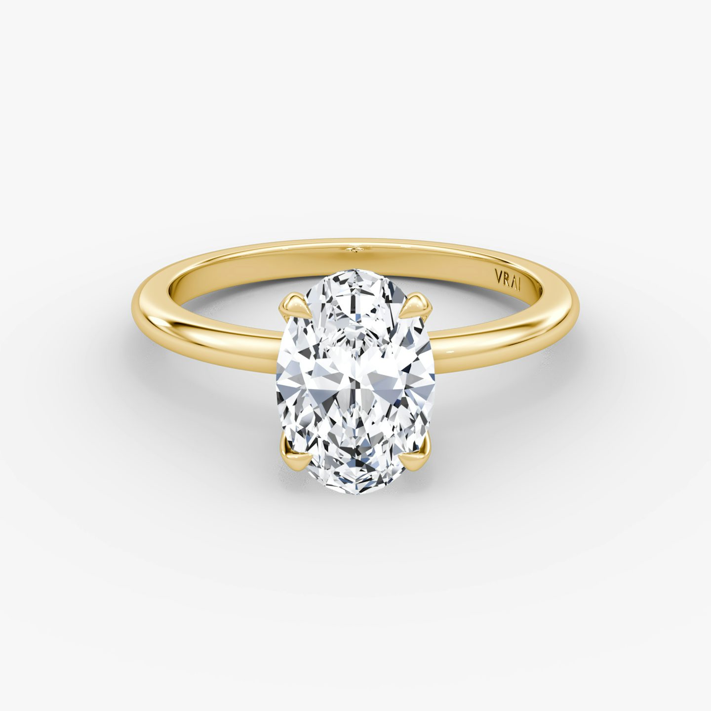Classic | Oval | 18k | Gelbgold | bandAccent: Ohne Pavé-Besatz | bandWidth: standard | diamondOrientation: vertical | caratWeight: other