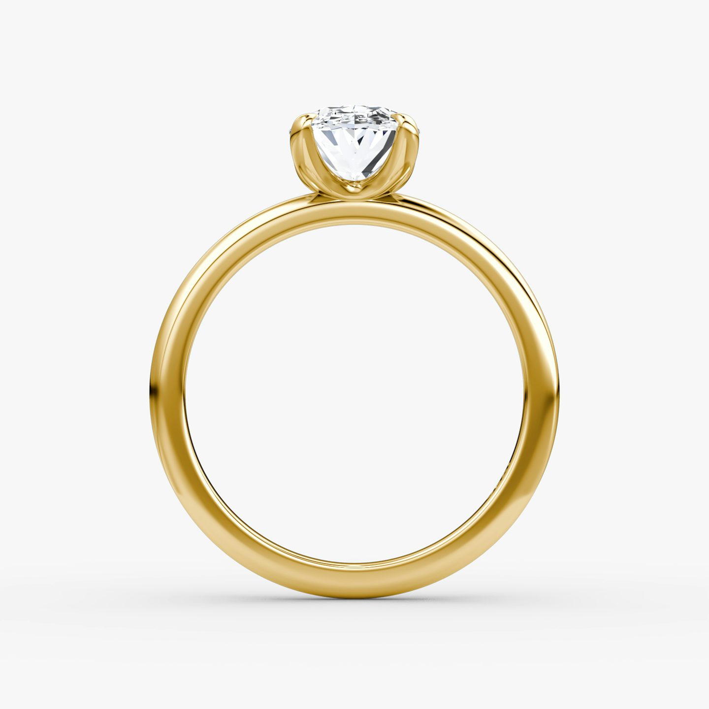 Classic | Oval | 18k | Gelbgold | bandAccent: Ohne Pavé-Besatz | bandWidth: standard | diamondOrientation: vertical | caratWeight: other