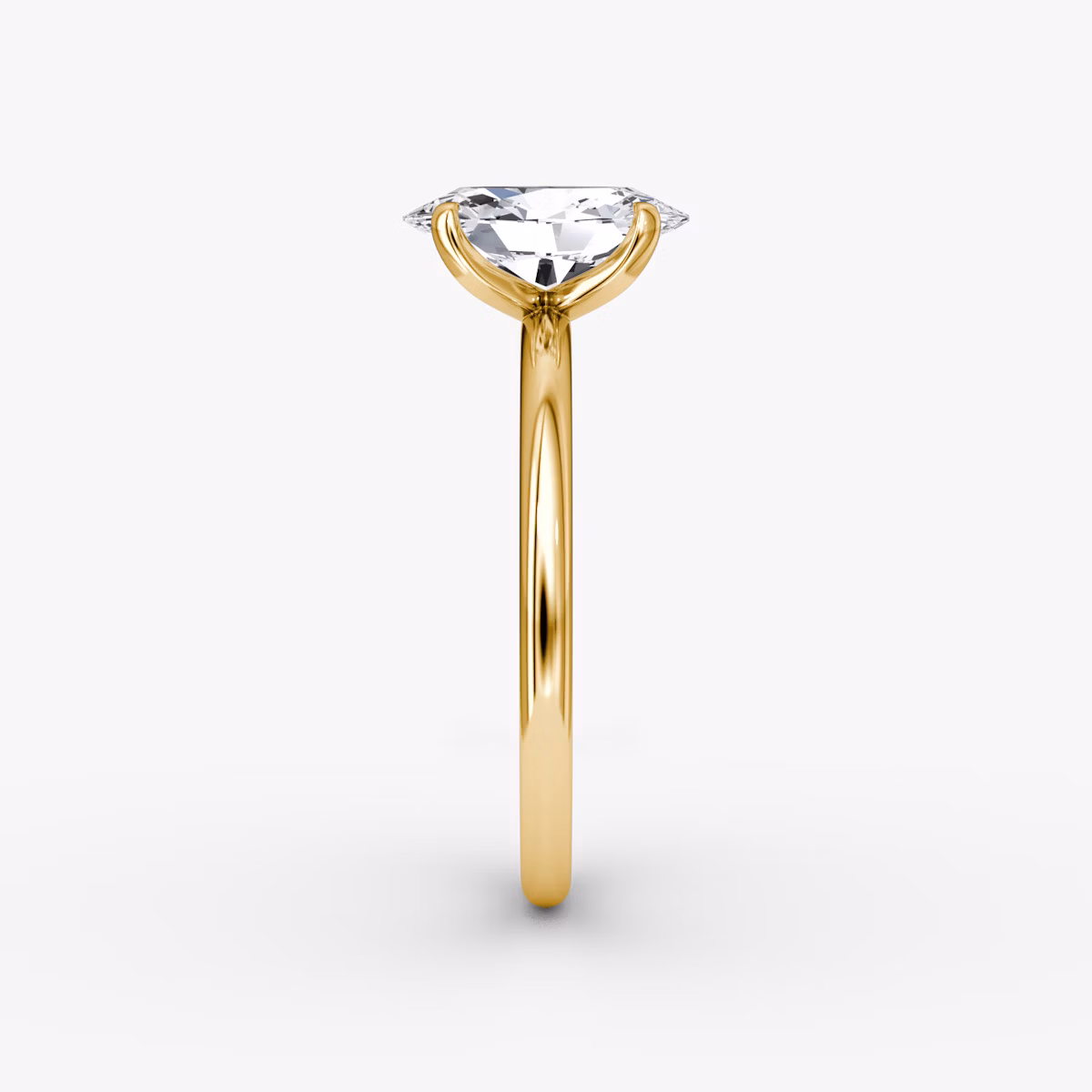The Classic | Oval | 18k | Yellow Gold | bandAccent: Plain | bandWidth: standard | diamondOrientation: vertical | caratWeight: other
