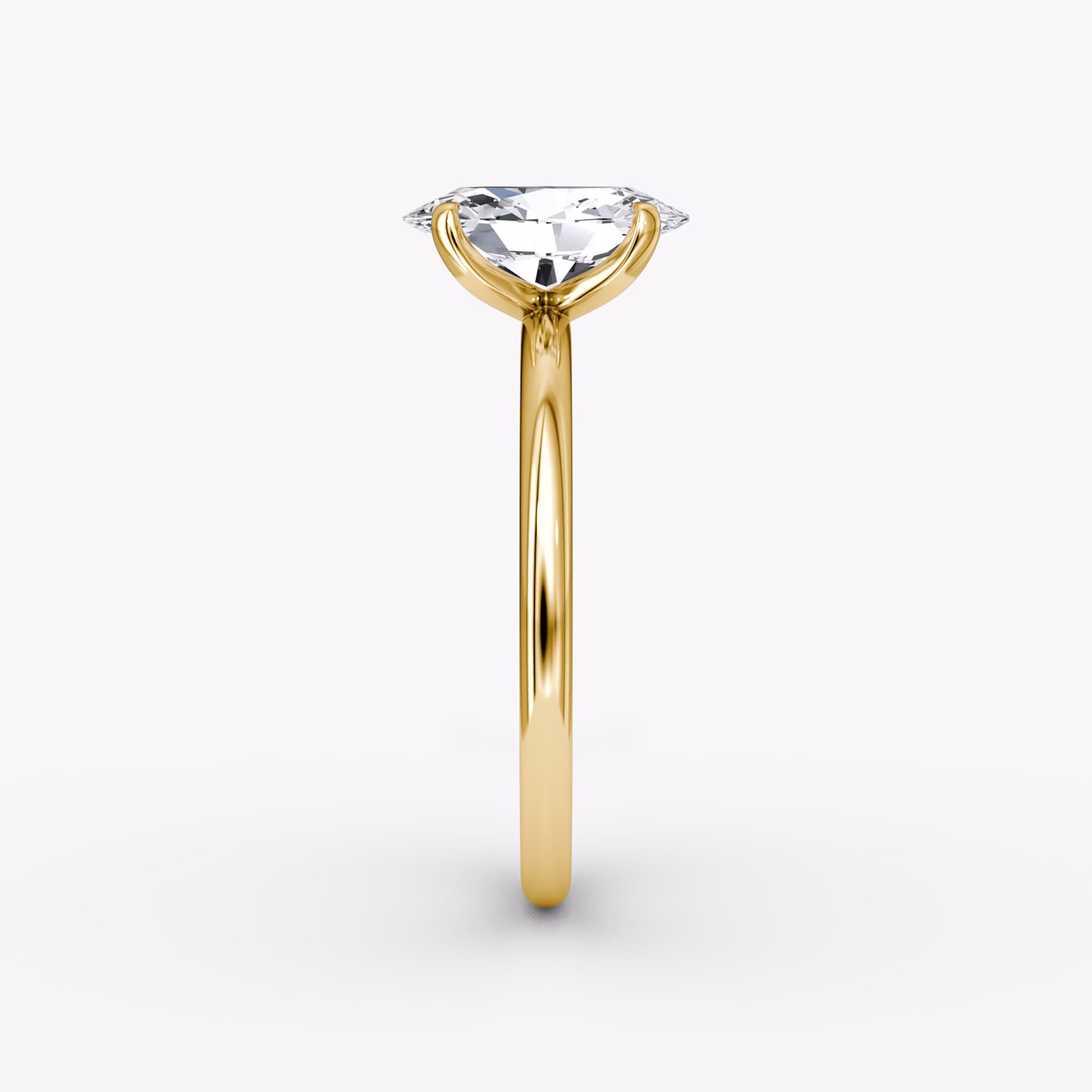 The Classic | Oval | 18k | Yellow Gold | bandAccent: Plain | bandWidth: standard | diamondOrientation: vertical | caratWeight: other