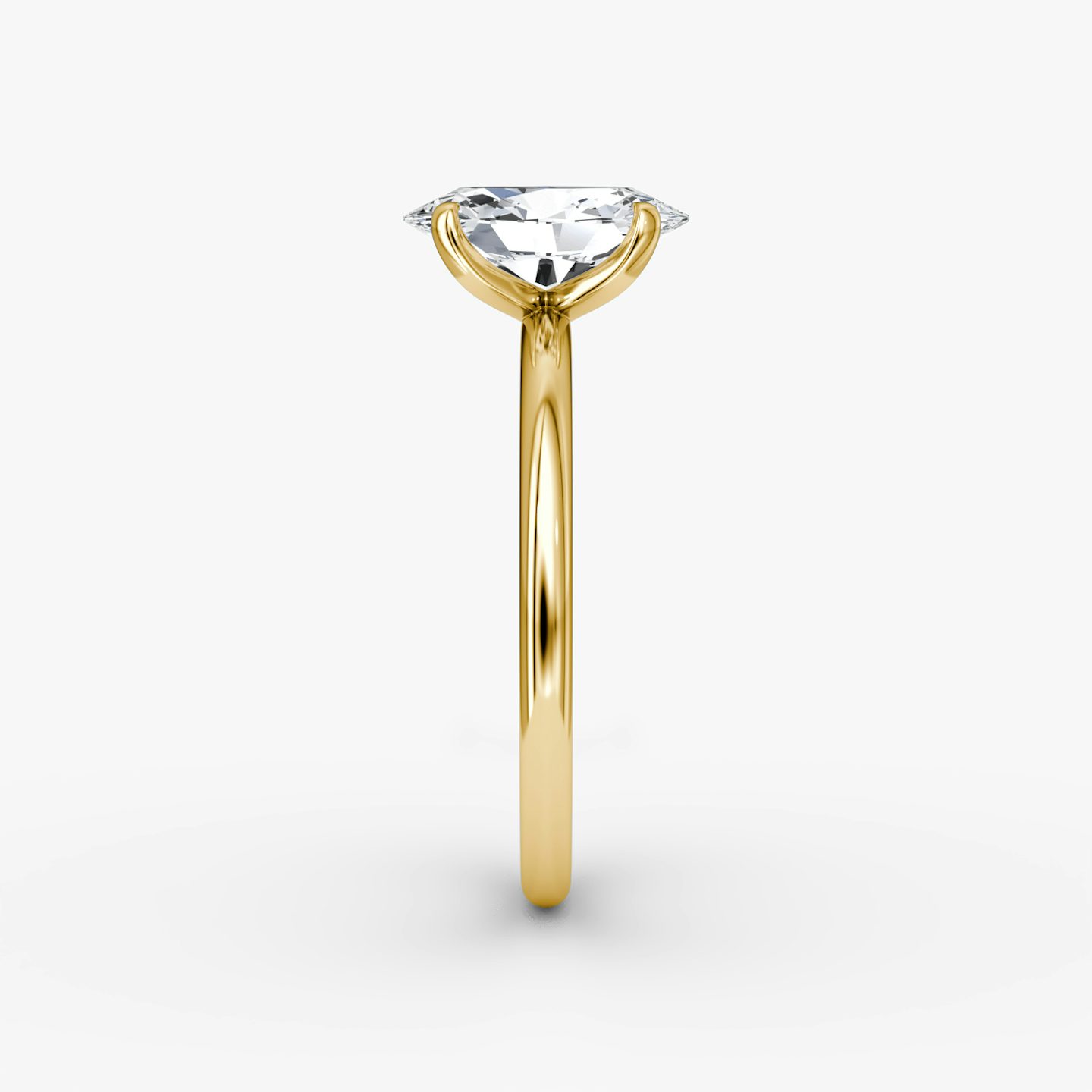 Classic | Oval | 18k | Gelbgold | bandAccent: Ohne Pavé-Besatz | bandWidth: standard | diamondOrientation: vertical | caratWeight: other