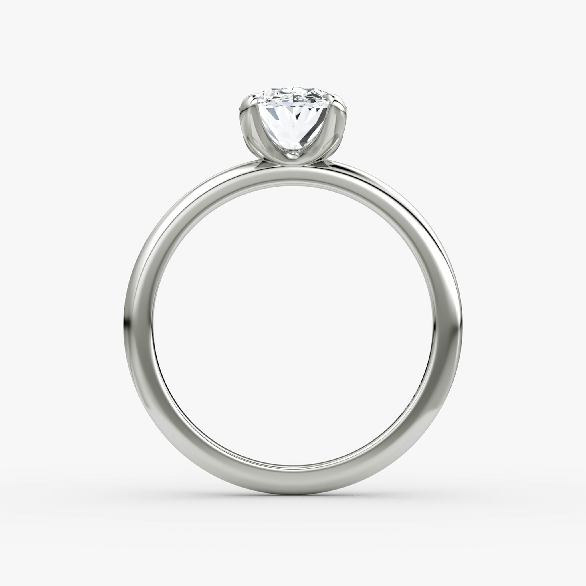 The Classic | Oval | Platinum | bandAccent: Plain | bandWidth: standard | diamondOrientation: vertical | caratWeight: other