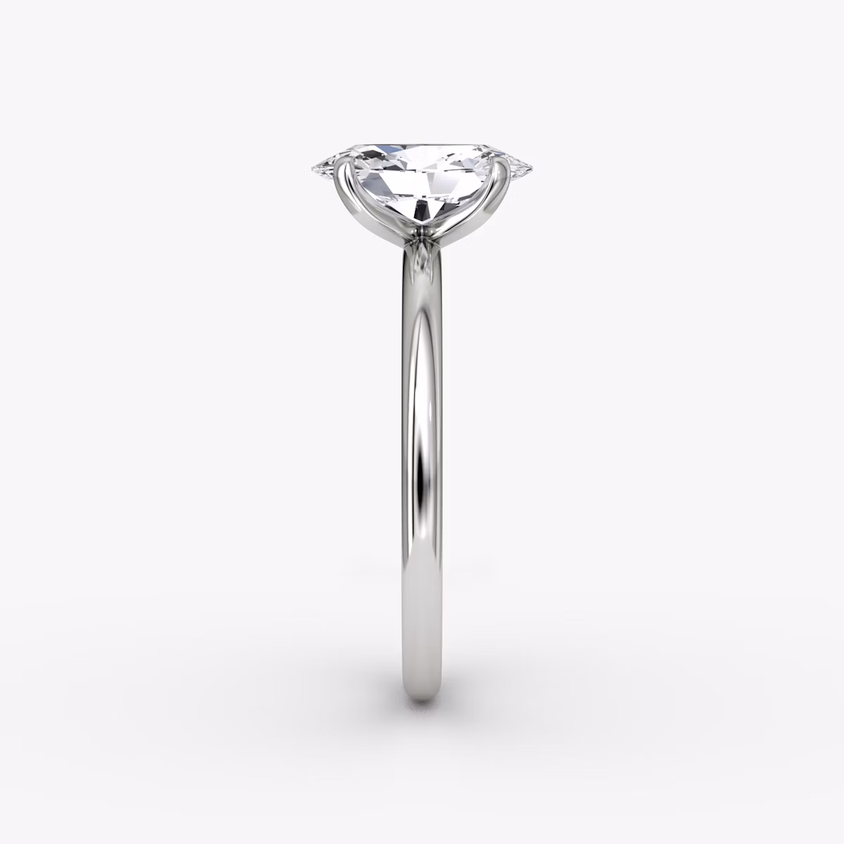 The Classic | Oval | Platinum | bandAccent: Plain | bandWidth: standard | diamondOrientation: vertical | caratWeight: other