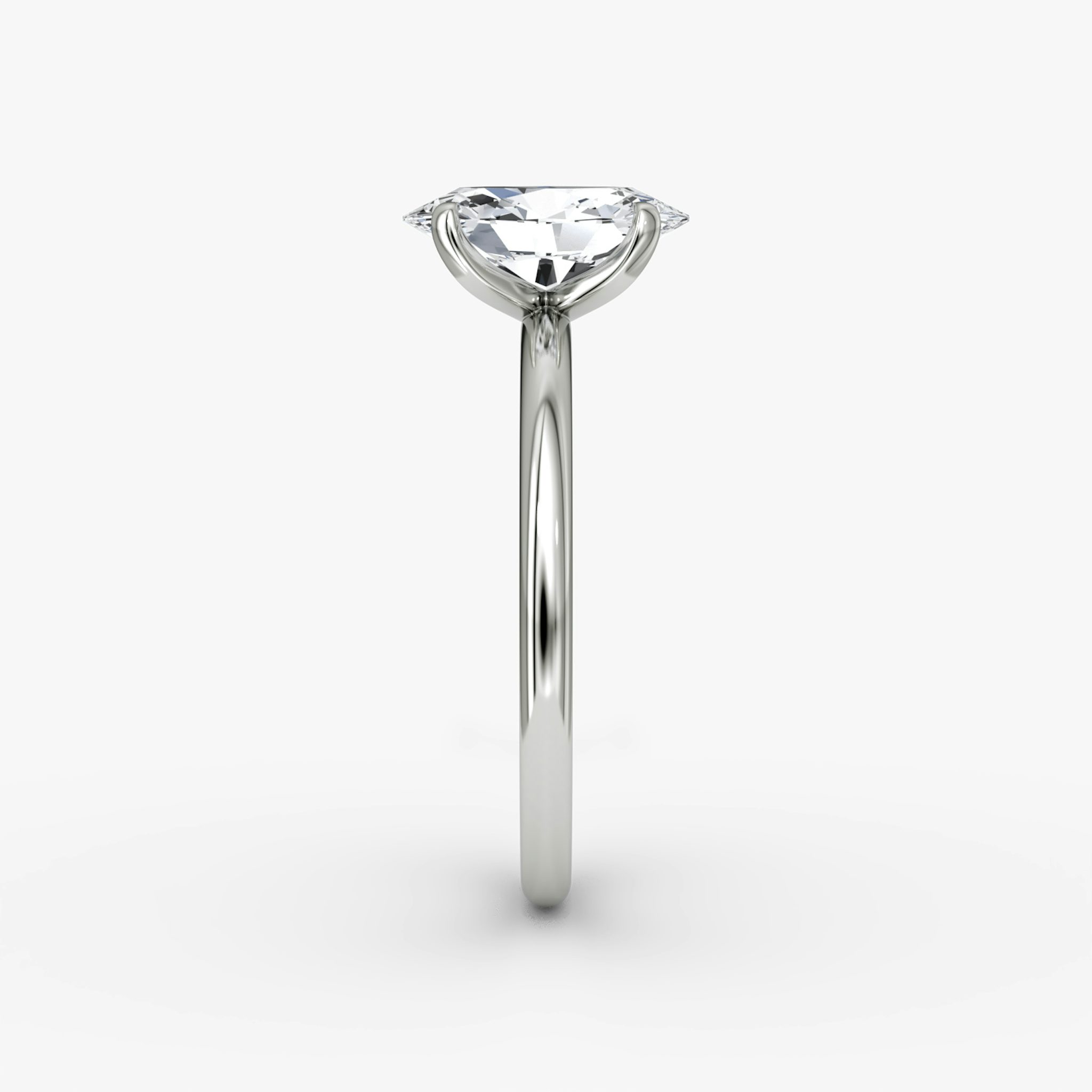 The Classic | Oval | Platinum | bandAccent: Plain | bandWidth: standard | diamondOrientation: vertical | caratWeight: other