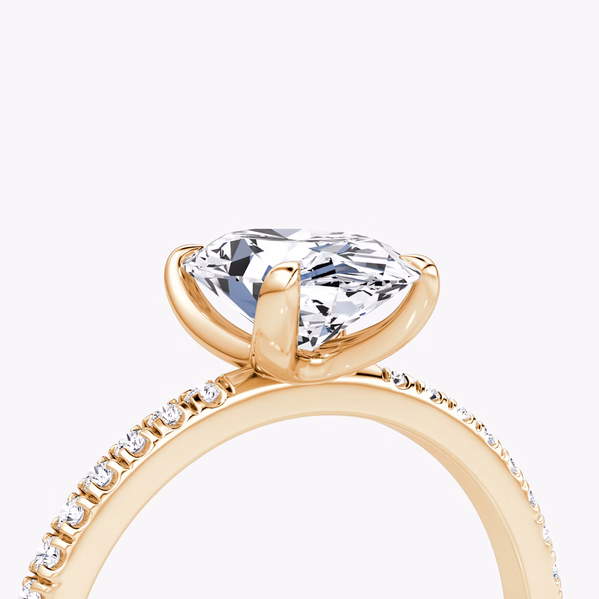 The Classic | Oval | 14k | Rose Gold | bandAccent: Pavé | bandWidth: standard | diamondOrientation: vertical | caratWeight: other