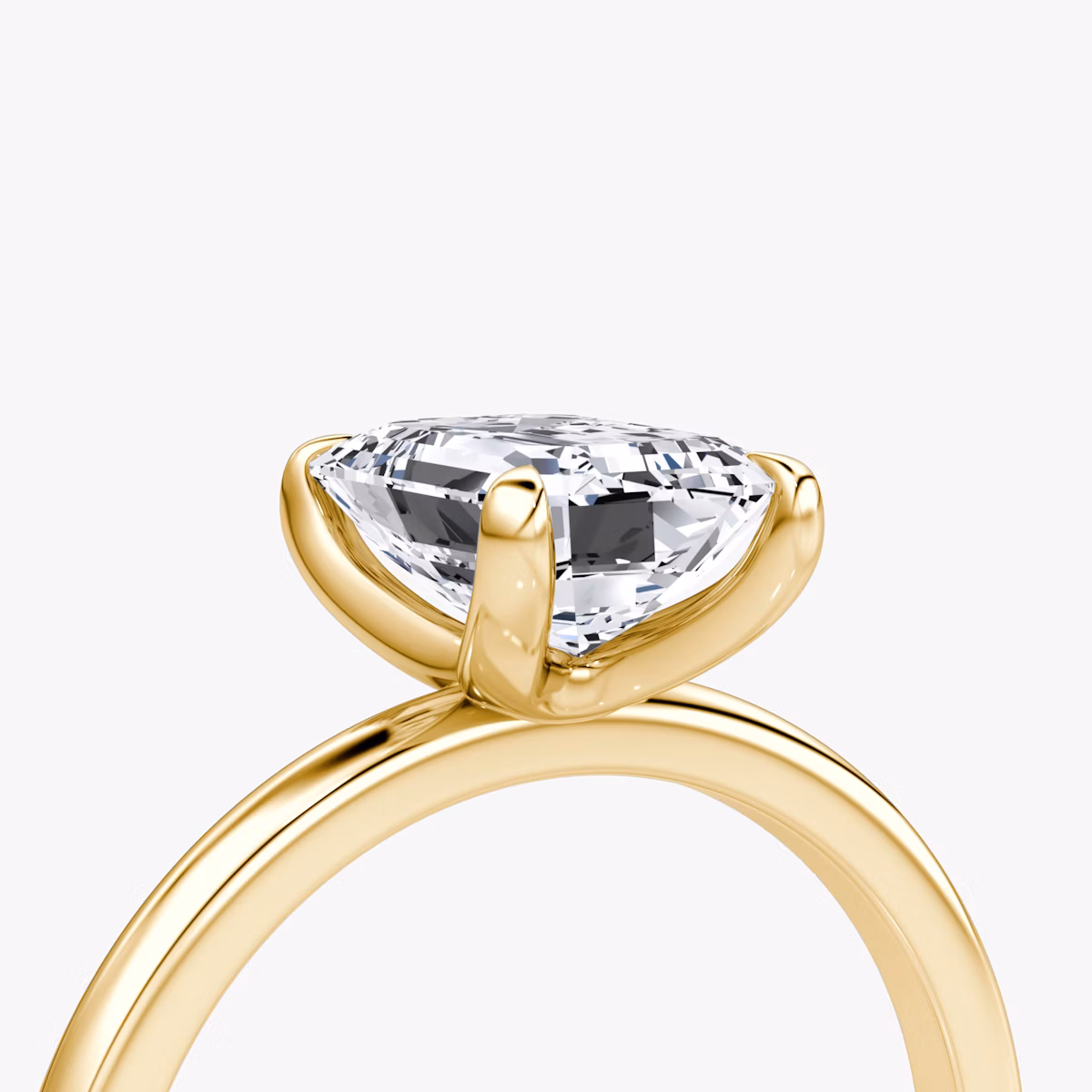 The Classic | Emerald | 18k | Yellow Gold | bandAccent: Plain | bandWidth: standard | diamondOrientation: vertical | caratWeight: other