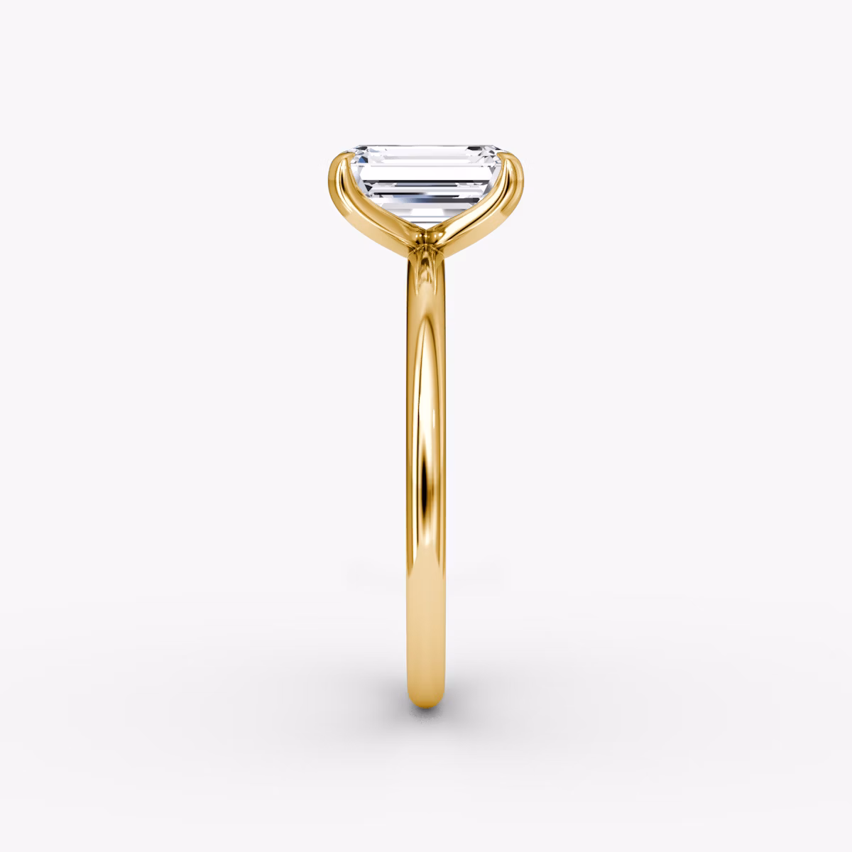 The Classic | Emerald | 18k | Yellow Gold | bandAccent: Plain | bandWidth: standard | diamondOrientation: vertical | caratWeight: other
