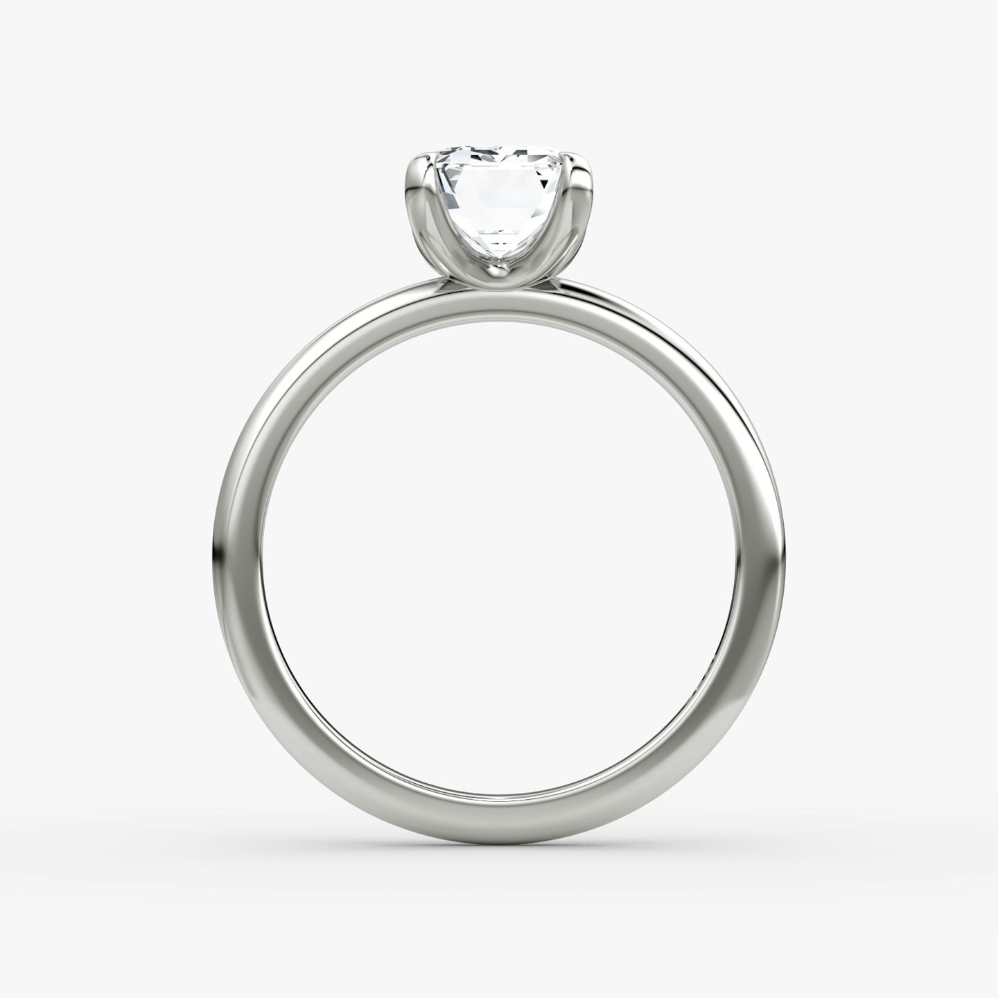 The Classic | Emerald | Platinum | bandAccent: Plain | bandWidth: standard | diamondOrientation: vertical | caratWeight: other
