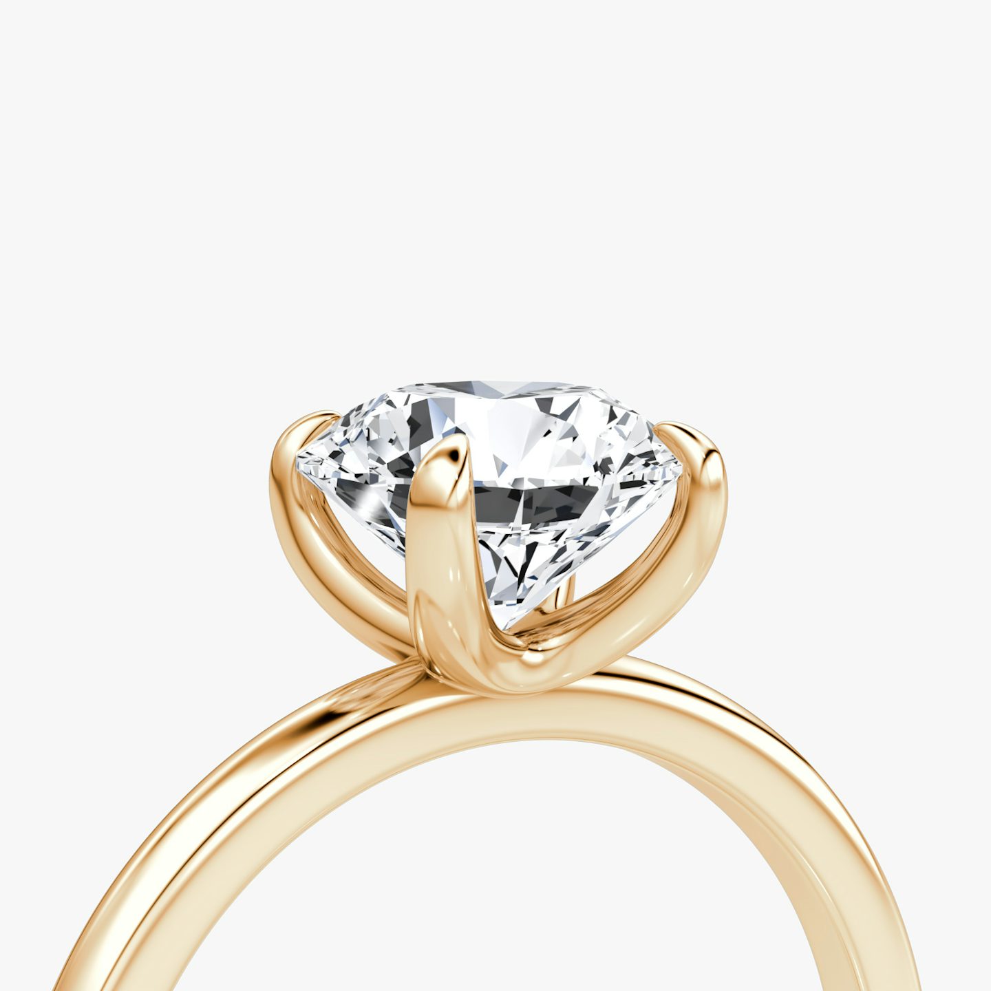 The Classic | Round Brilliant | 14k | Rose Gold | bandAccent: Plain | bandWidth: standard | caratWeight: 1.0ct | diamondOrientation: vertical