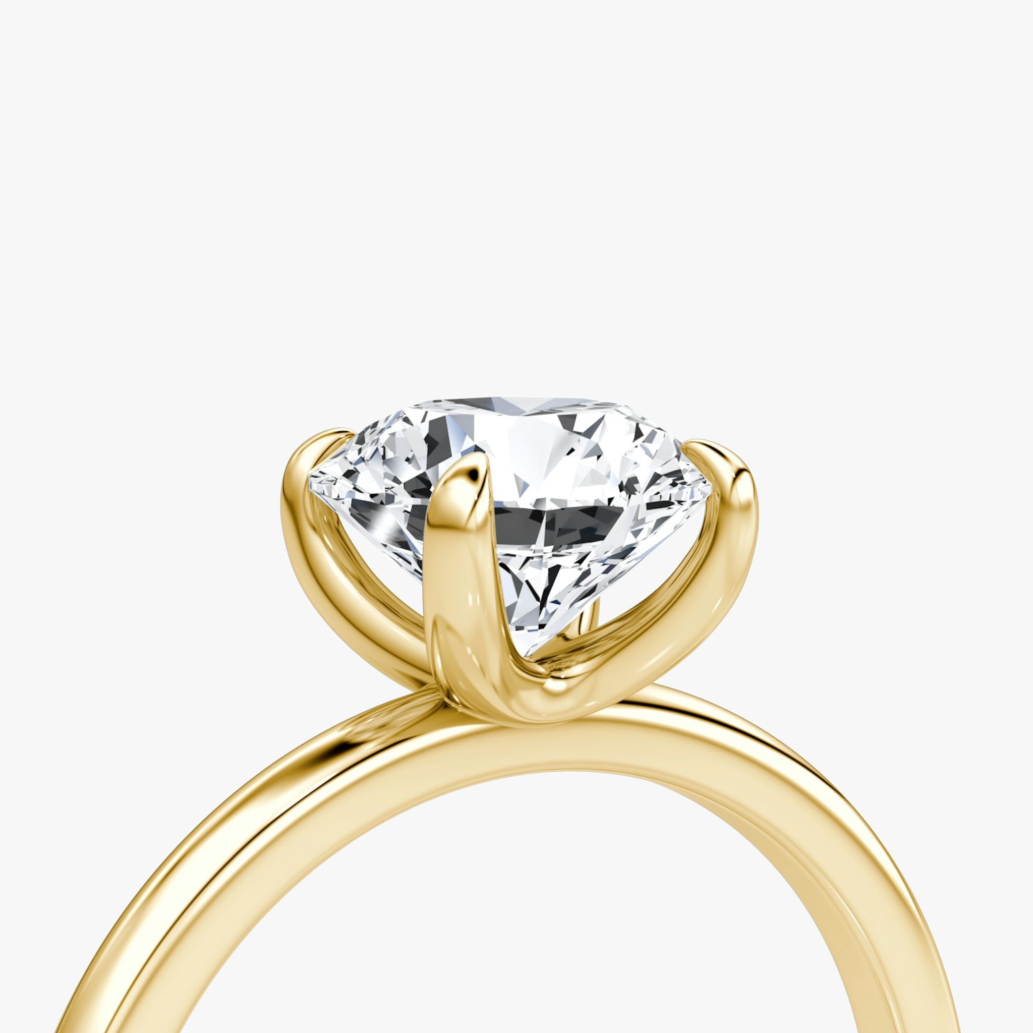 The Classic | Round Brilliant | 18k | Yellow Gold | bandAccent: Plain | bandWidth: standard | caratWeight: 2.0ct | diamondOrientation: vertical