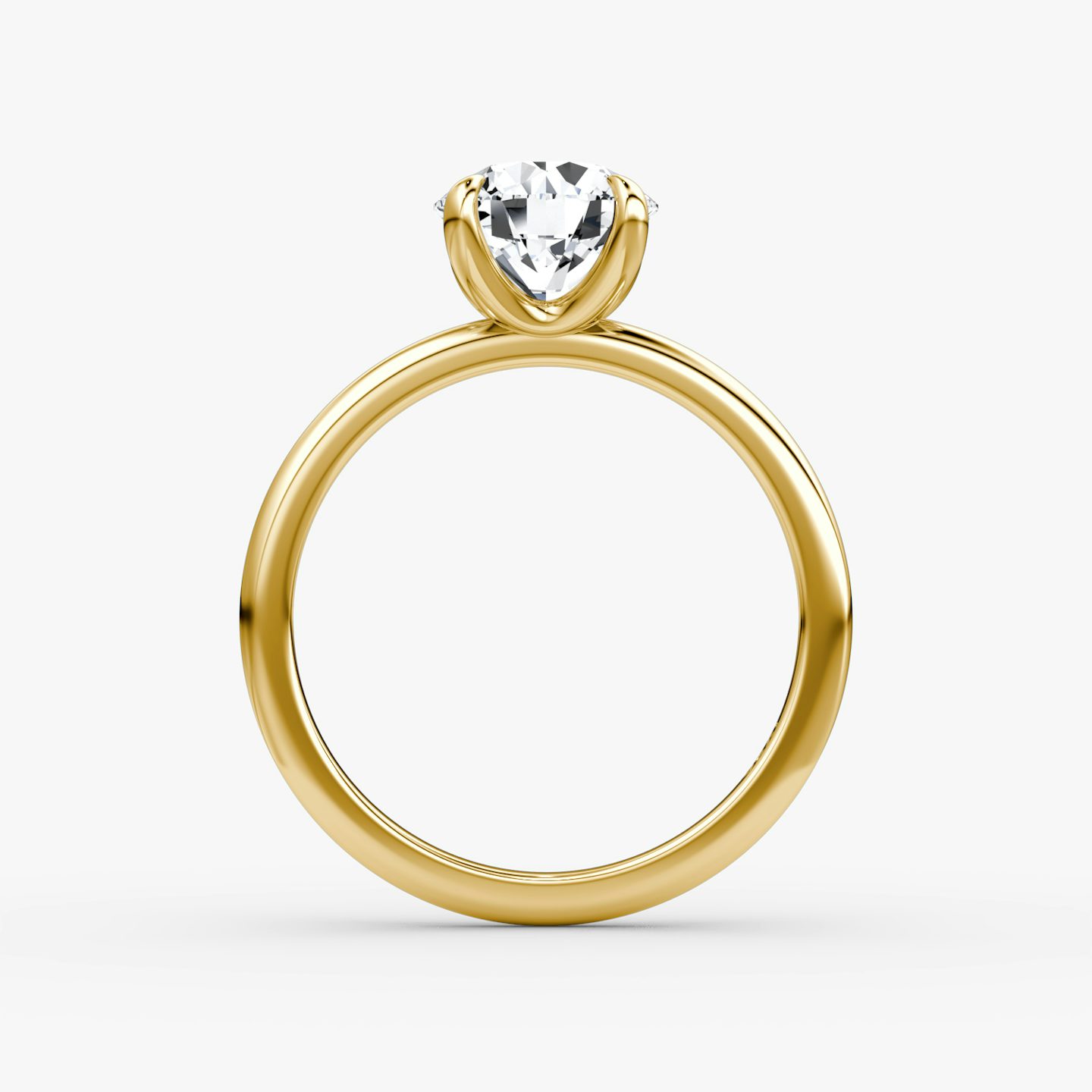 The Classic | Round Brilliant | 18k | Yellow Gold | bandAccent: Plain | bandWidth: standard | caratWeight: 1.5ct | diamondOrientation: vertical