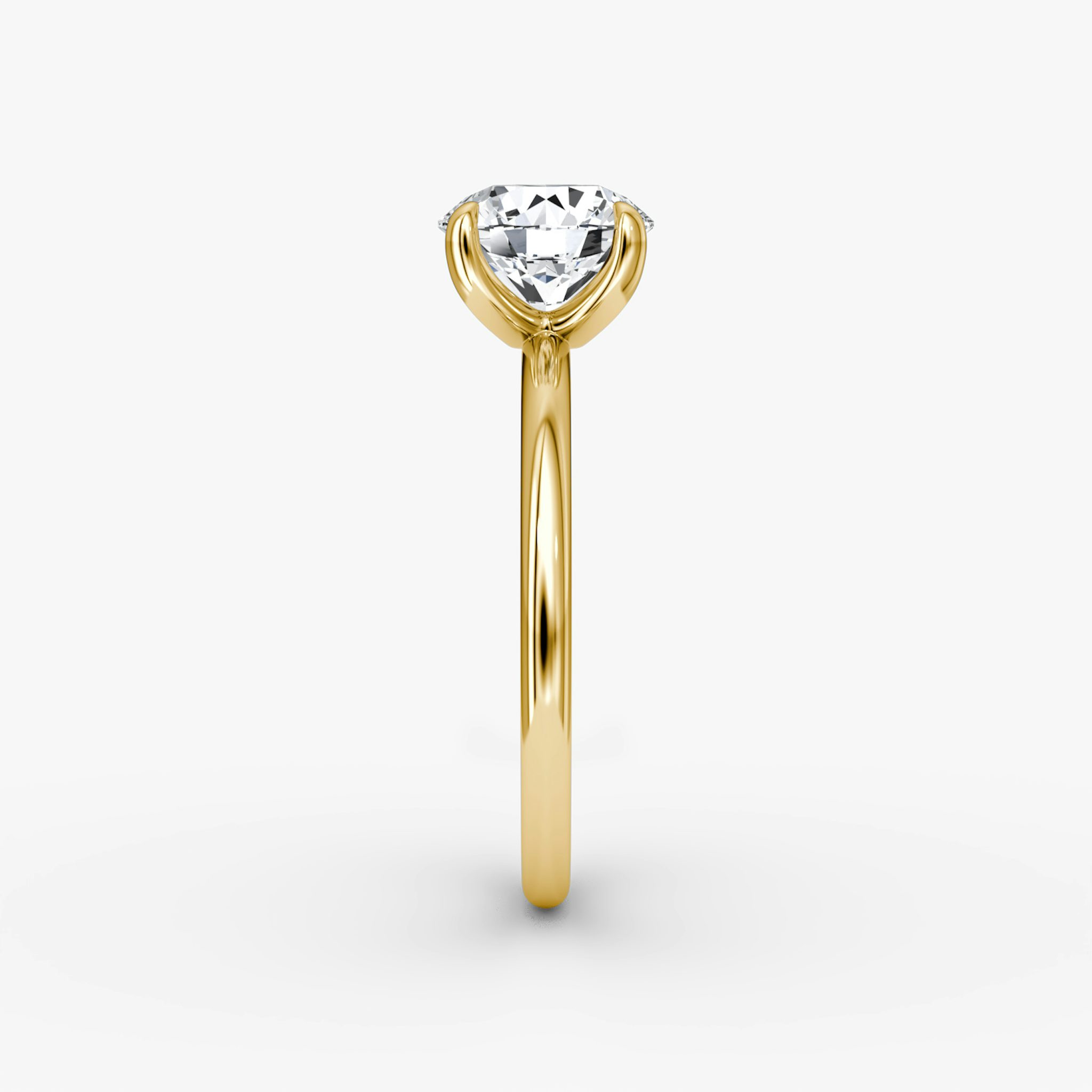 The Classic | Round Brilliant | 18k | Yellow Gold | bandAccent: Plain | bandWidth: standard | caratWeight: 2.0ct | diamondOrientation: vertical