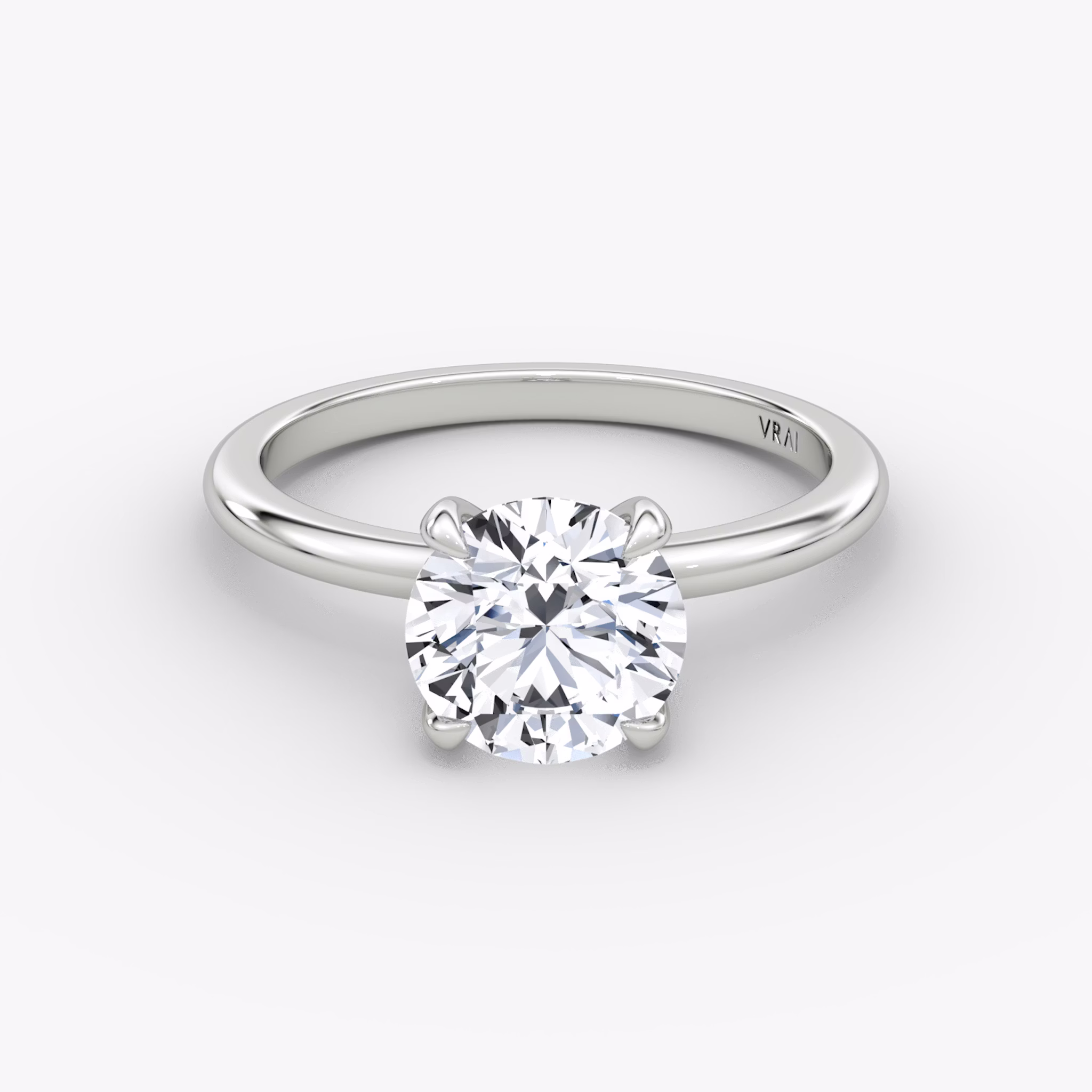 Classic Round Brilliant Platinum Engagement Ring