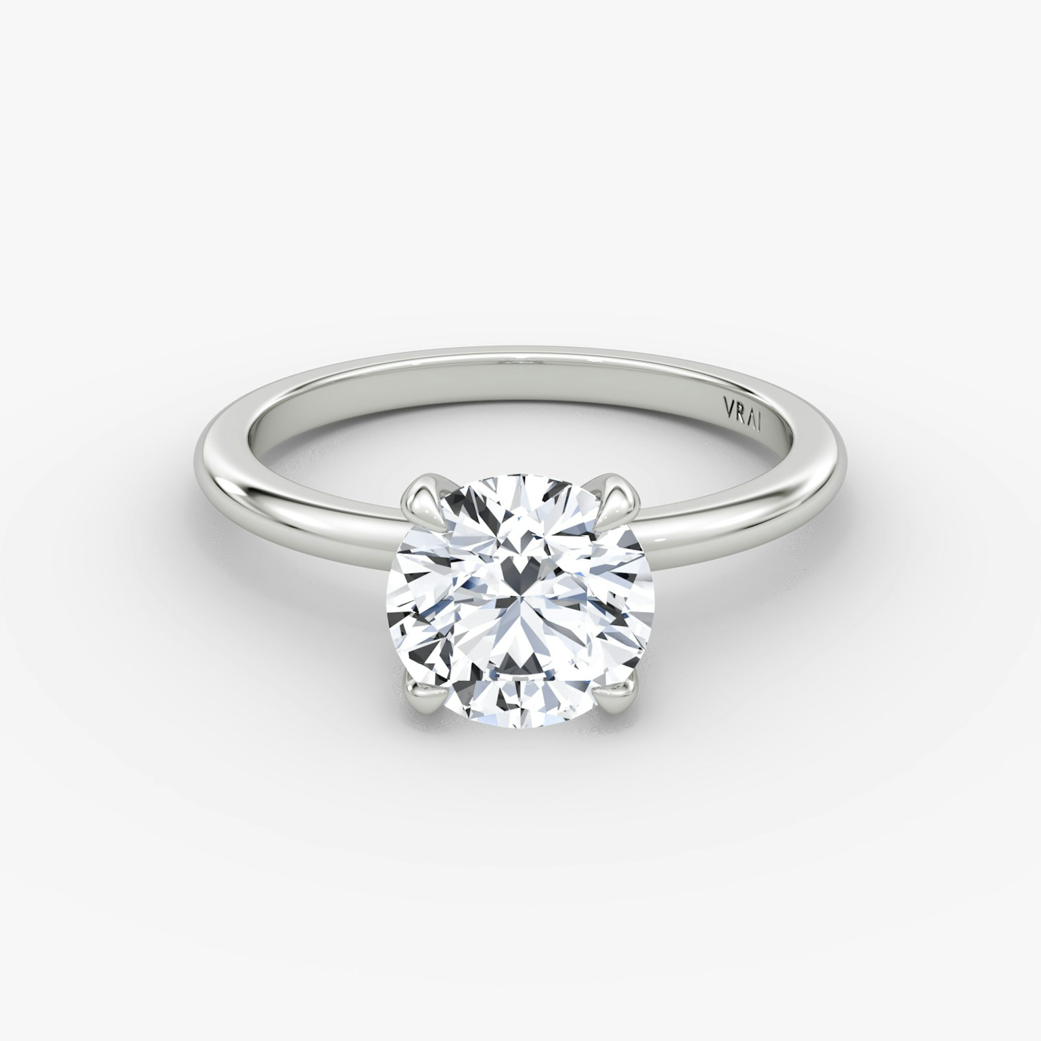 Classic Round Brilliant Platinum Engagement Ring