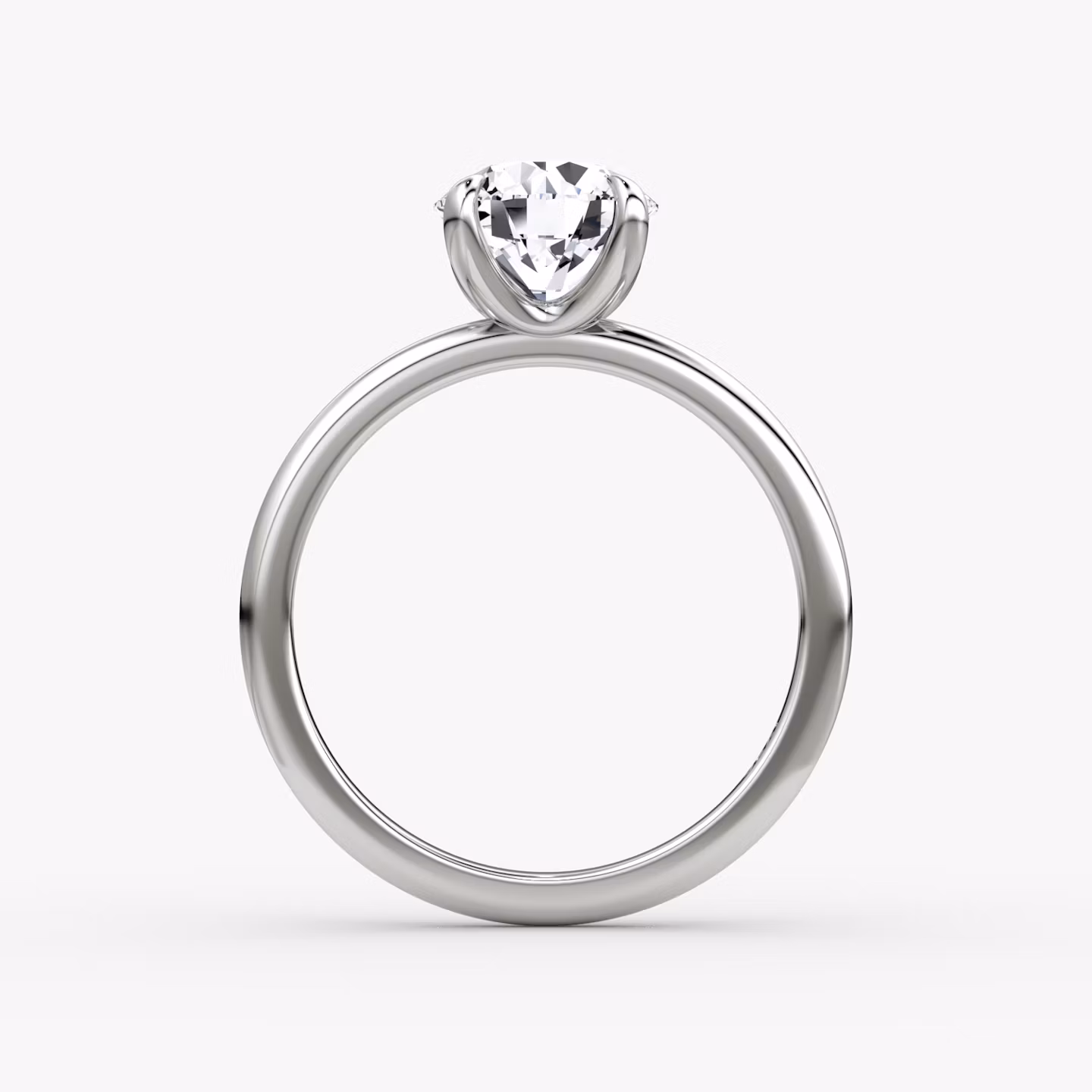 Classic | Rund | 18k | Weißgold | bandAccent: Ohne Pavé-Besatz | bandWidth: standard | caratWeight: other | diamondOrientation: vertical