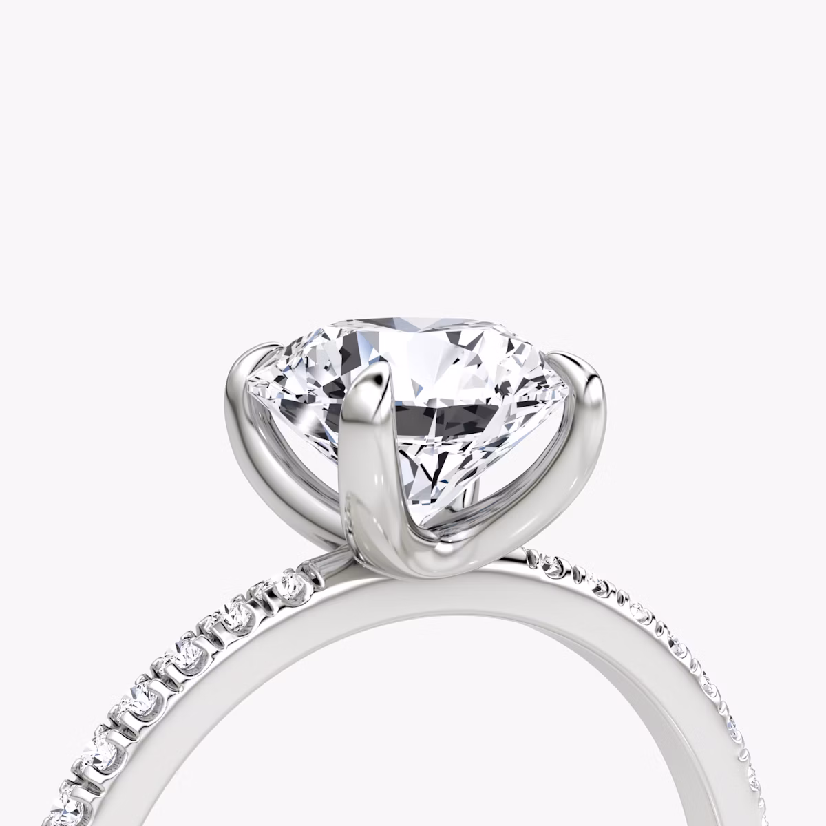 The Classic | Round Brilliant | Platinum | bandAccent: Plain | bandWidth: standard | caratWeight: 1.0ct | diamondOrientation: vertical