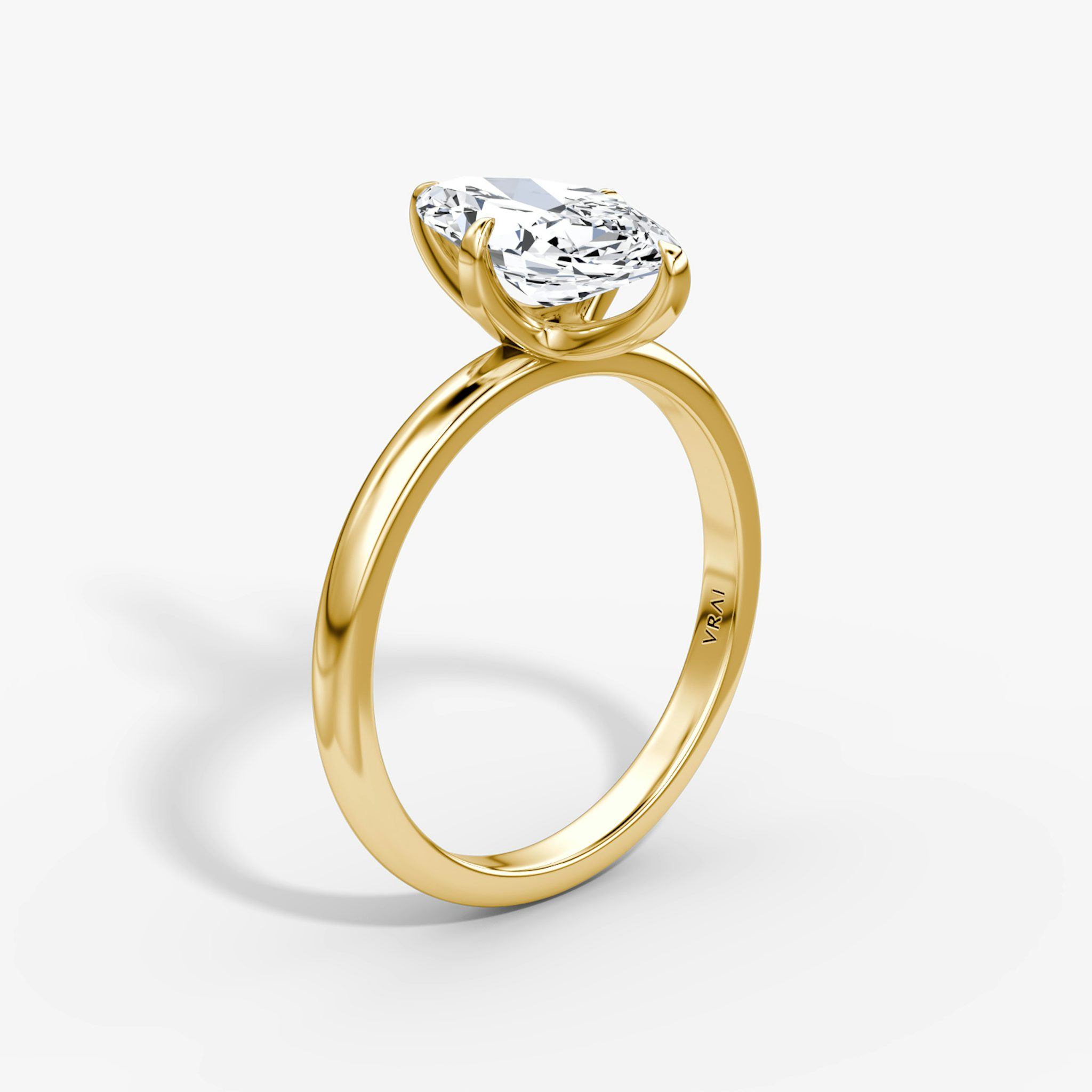 The Classic | Marquise | 18k | Yellow Gold | bandAccent: Plain | bandWidth: large | diamondOrientation: vertical | caratWeight: other