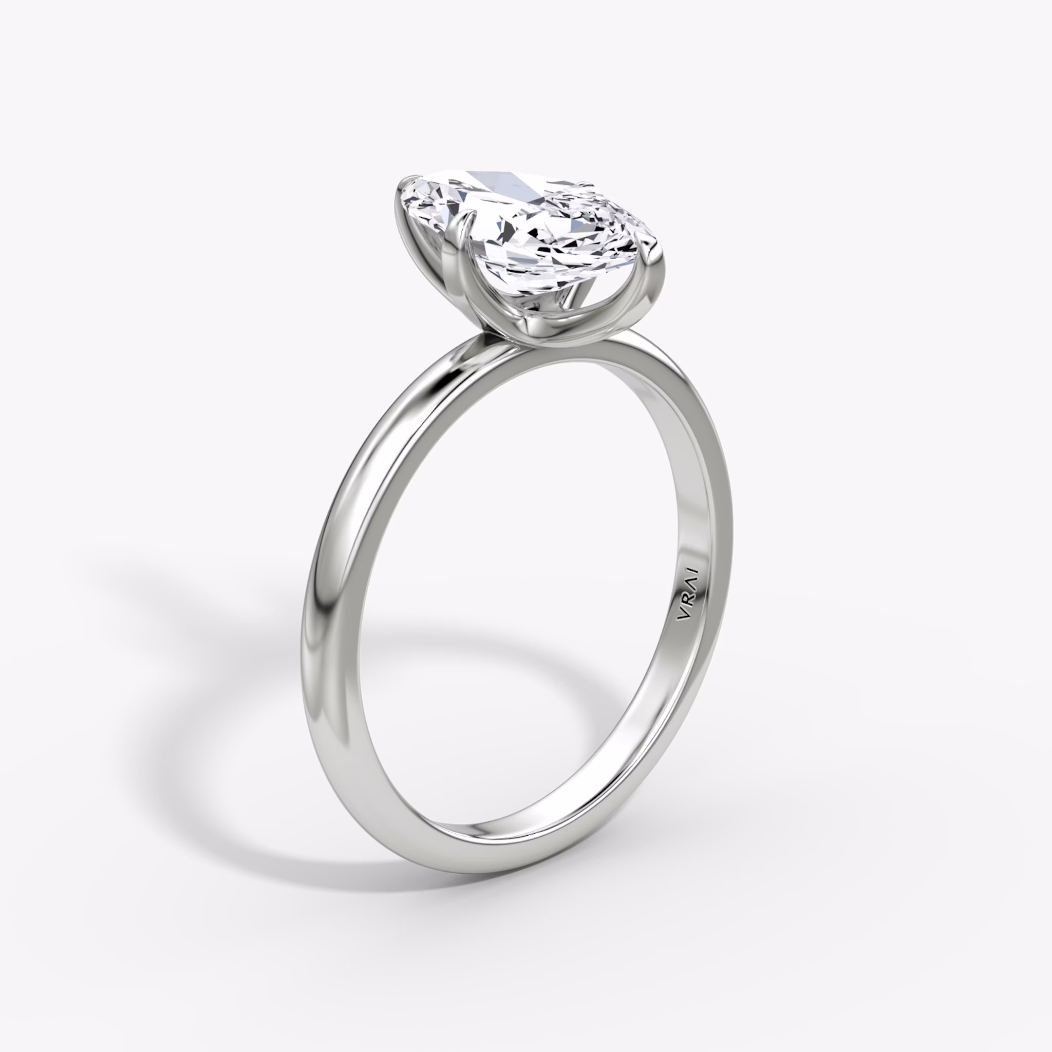 The Classic | Marquise | 18k | White Gold | bandAccent: Plain | bandWidth: large | diamondOrientation: vertical | caratWeight: other