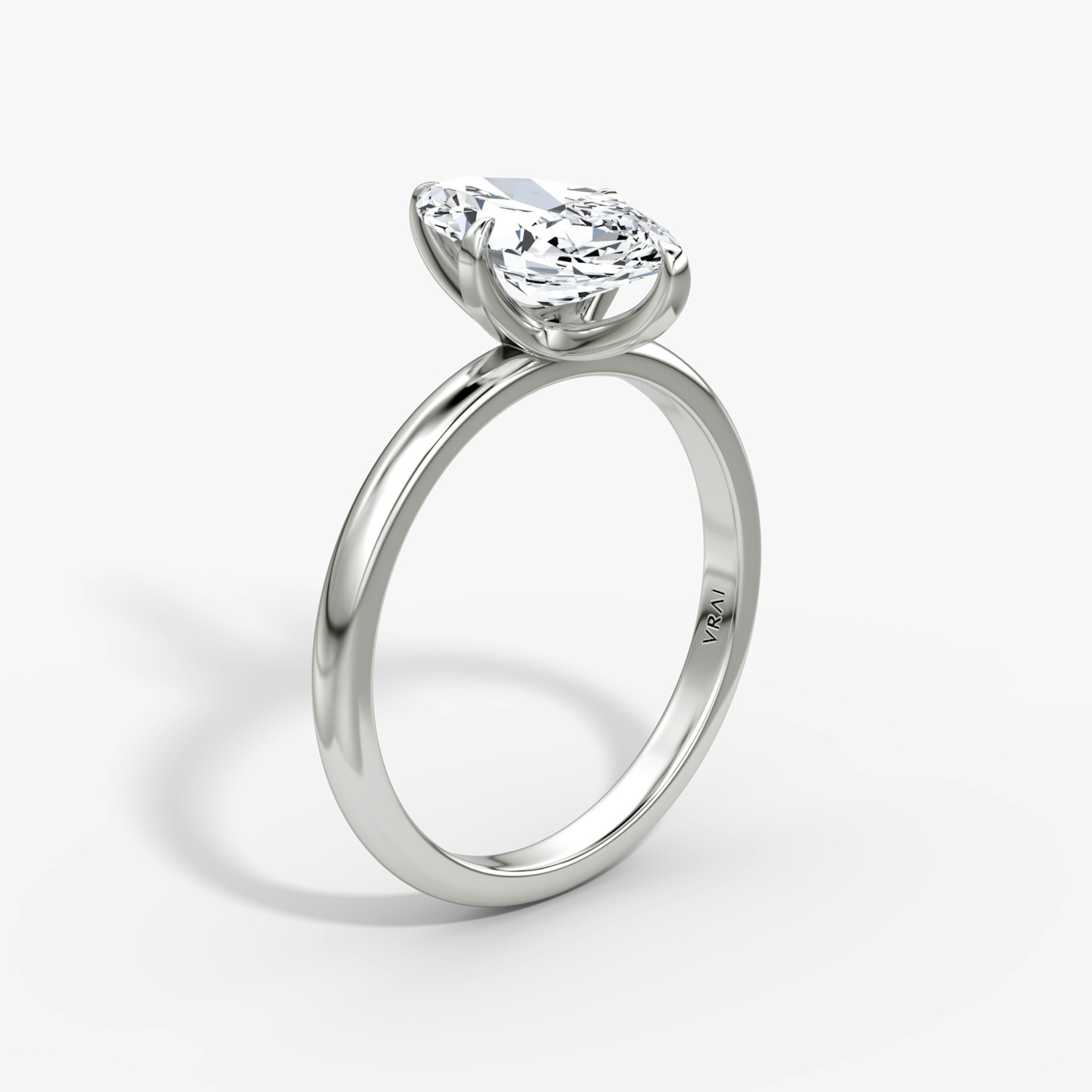 The Classic | Marquise | 18k | White Gold | bandAccent: Plain | bandWidth: large | diamondOrientation: vertical | caratWeight: other