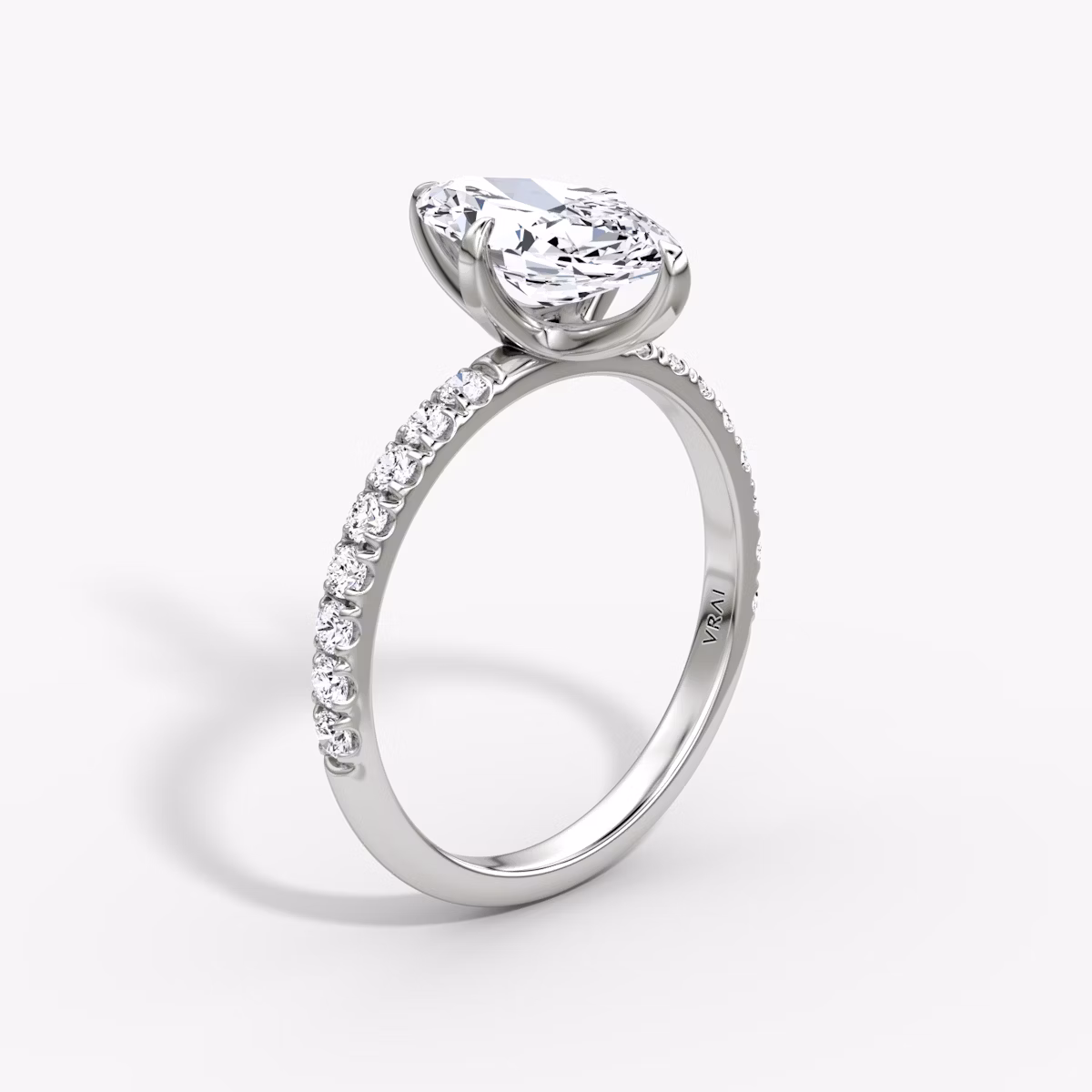 The Classic | Marquise | Platinum | bandAccent: Pavé | bandWidth: large | diamondOrientation: vertical | caratWeight: other