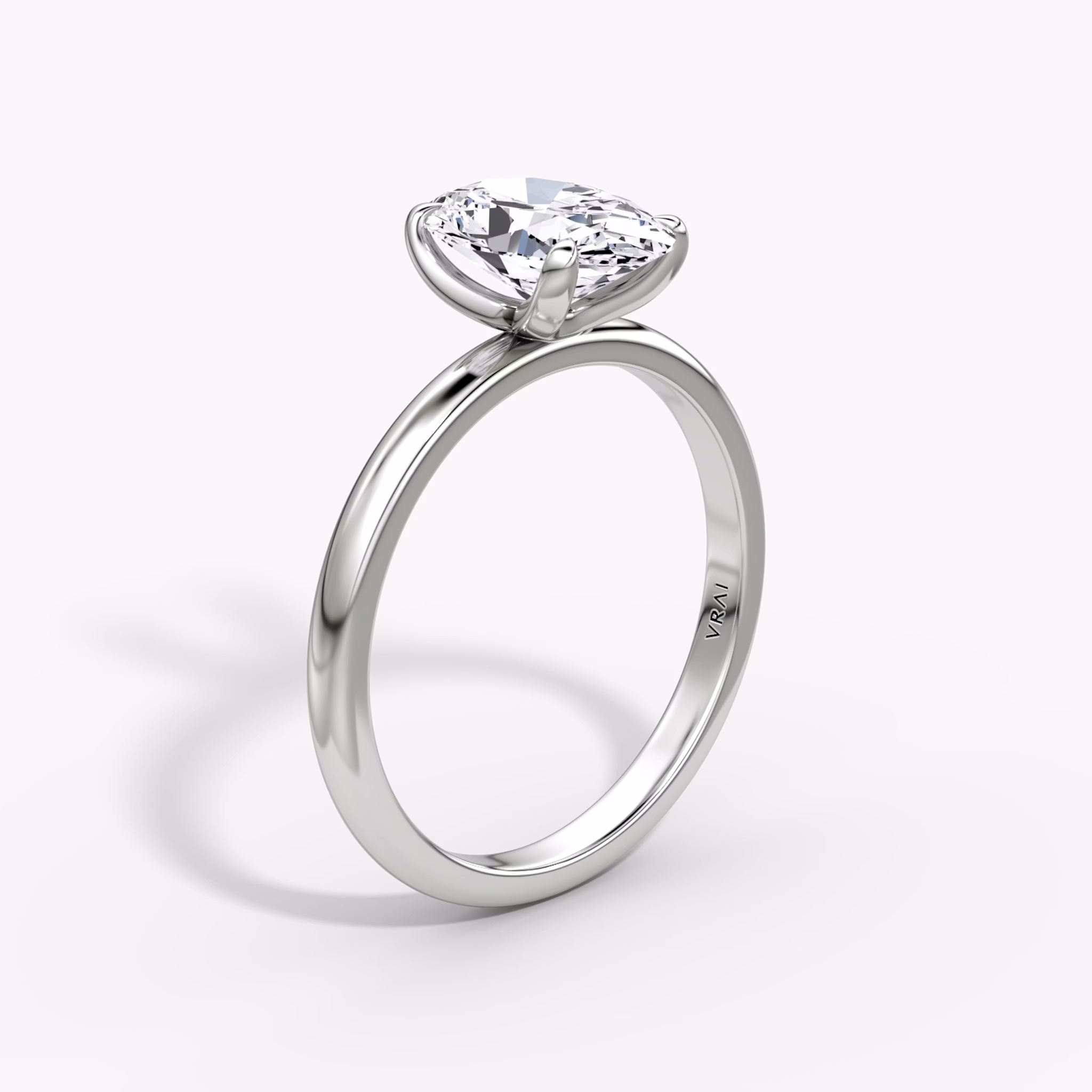 The Classic | Oval | Platinum | bandAccent: Plain | bandWidth: large | diamondOrientation: vertical | caratWeight: other