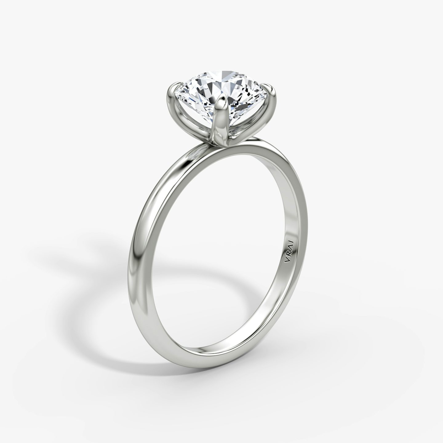 Anillo de compromiso Classic | Brillante | 18k | Oro blanco | bandAccent: Simple | bandWidth: large | caratWeight: other | diamondOrientation: vertical