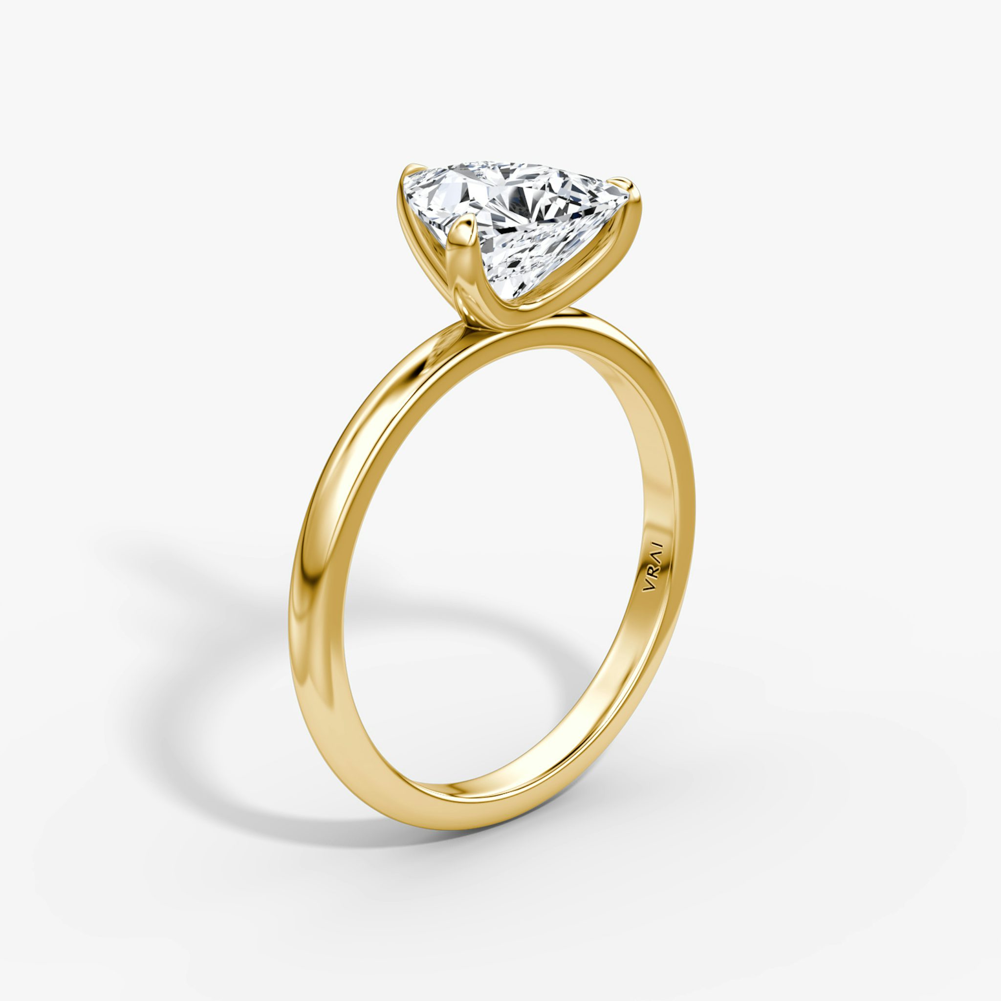 The Classic | Trillion | 18k | Yellow Gold | bandAccent: Plain | bandWidth: large | diamondOrientation: vertical | caratWeight: other