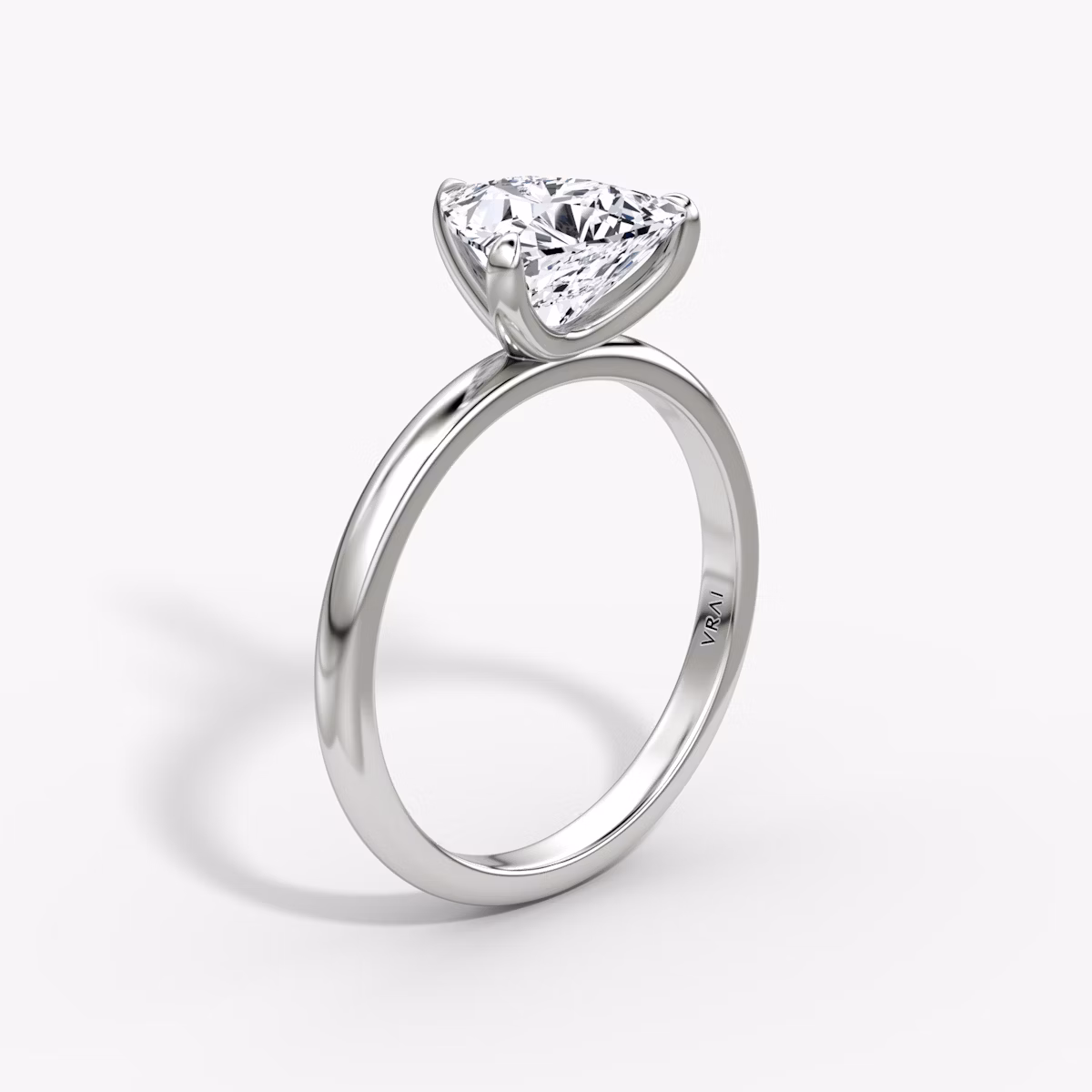 The Classic | Trillion | 18k | White Gold | bandAccent: Plain | bandWidth: large | diamondOrientation: vertical | caratWeight: other