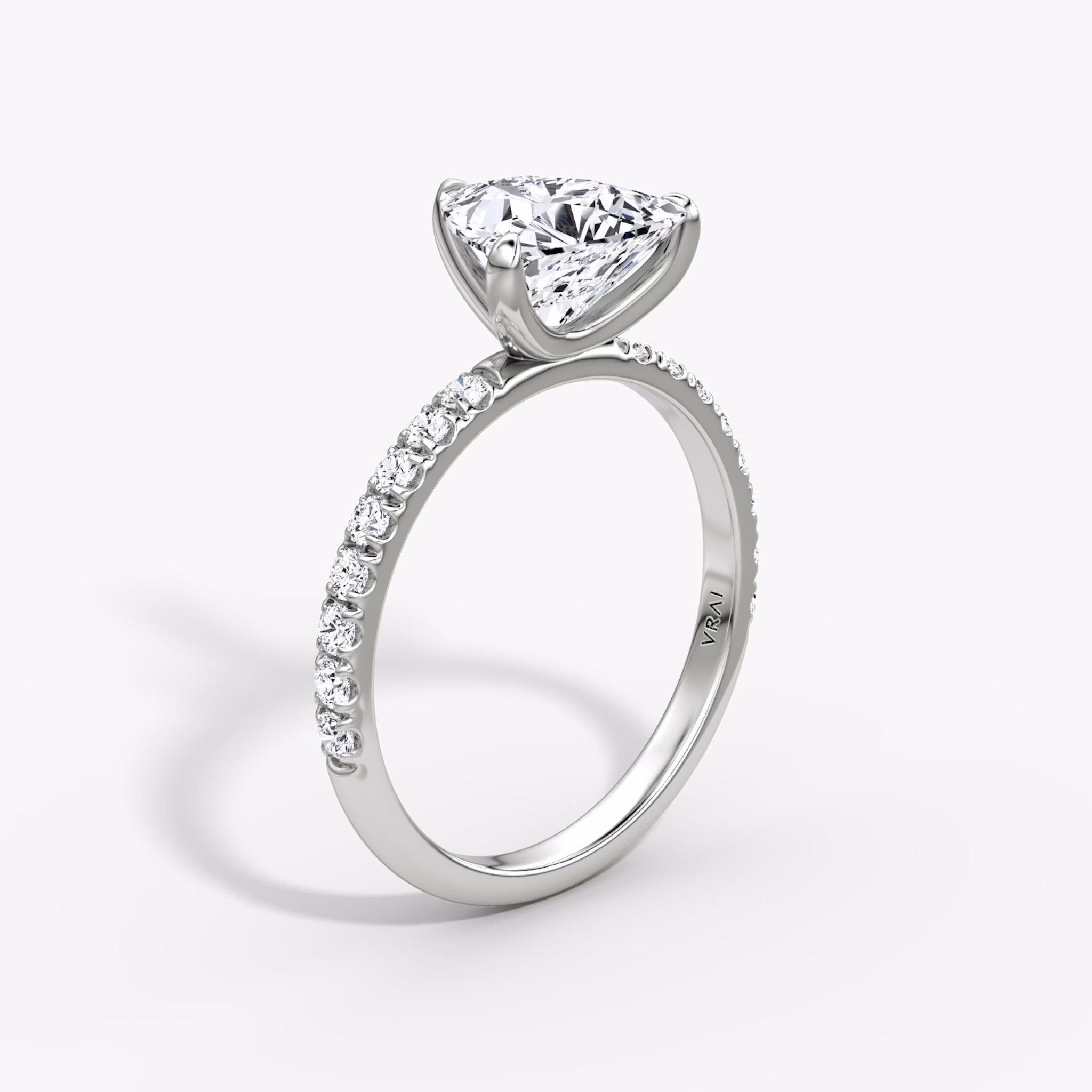 The Classic | Trillion | Platinum | bandAccent: Pavé | bandWidth: large | diamondOrientation: vertical | caratWeight: other
