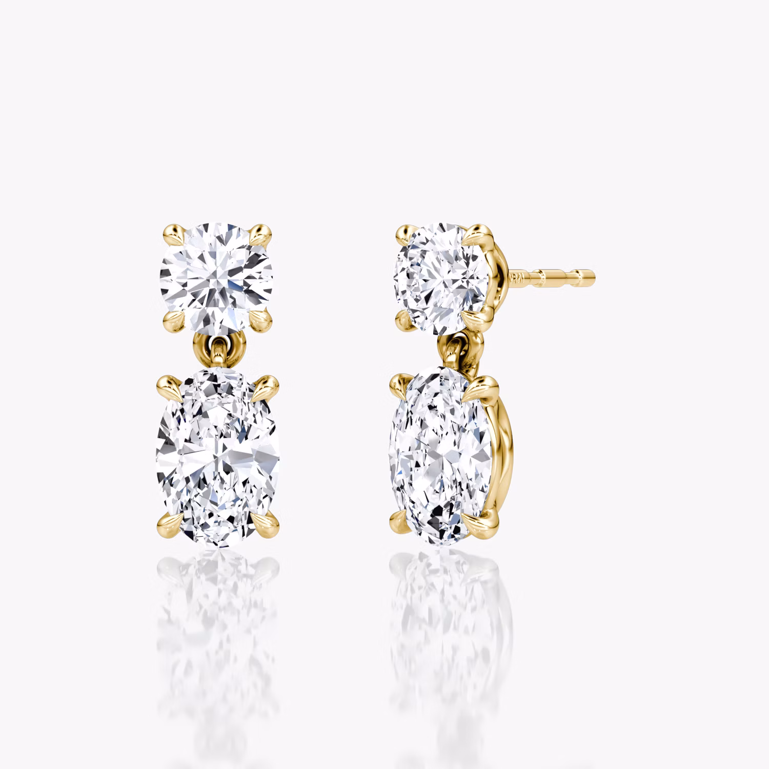 Signature Duo Drop Ohrring | Rund + Oval