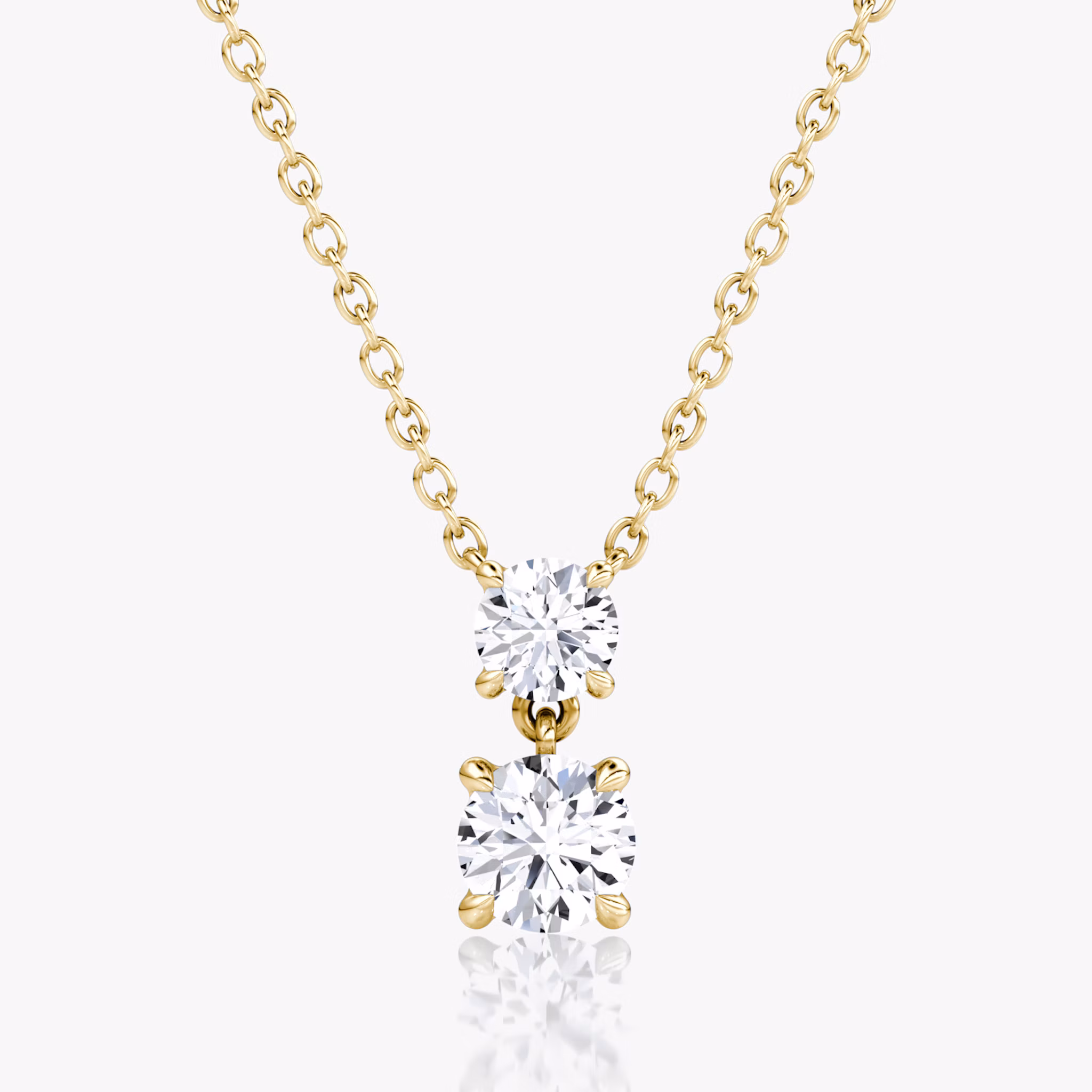 Shown with 0.25ct top and 0.50ct bottom