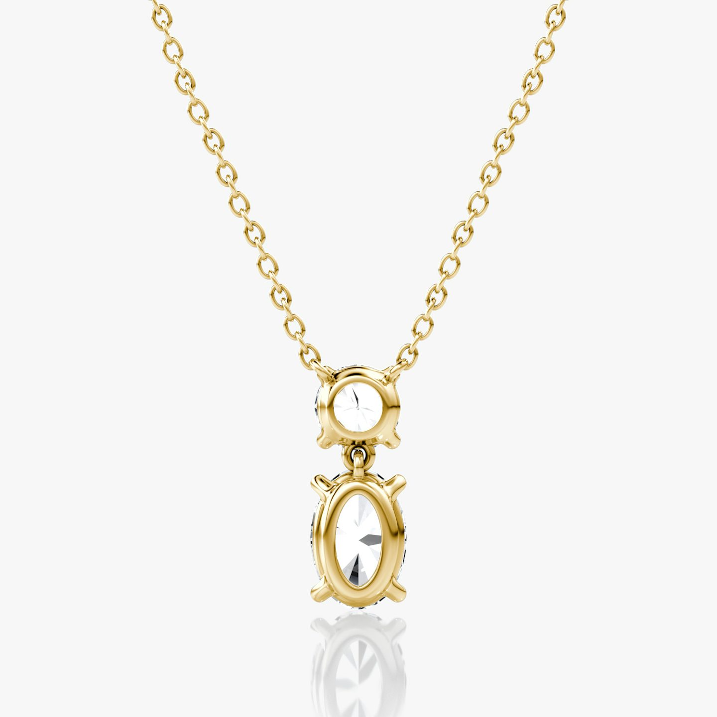 Collar Signature Duo Drop | Brillante y Oval | 14k | Oro amarillo | caratWeight: 1.50ct