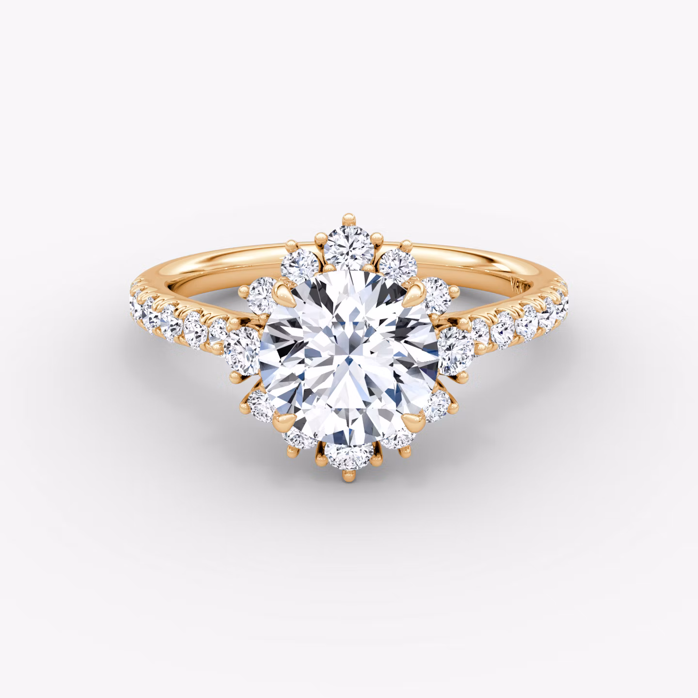 The Aurora Halo Round Brilliant | Rose Gold
