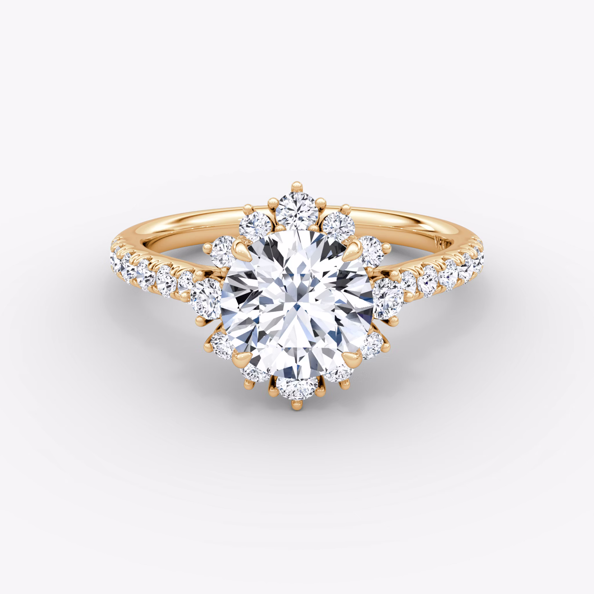 The Aurora Halo Round Brilliant | Rose Gold