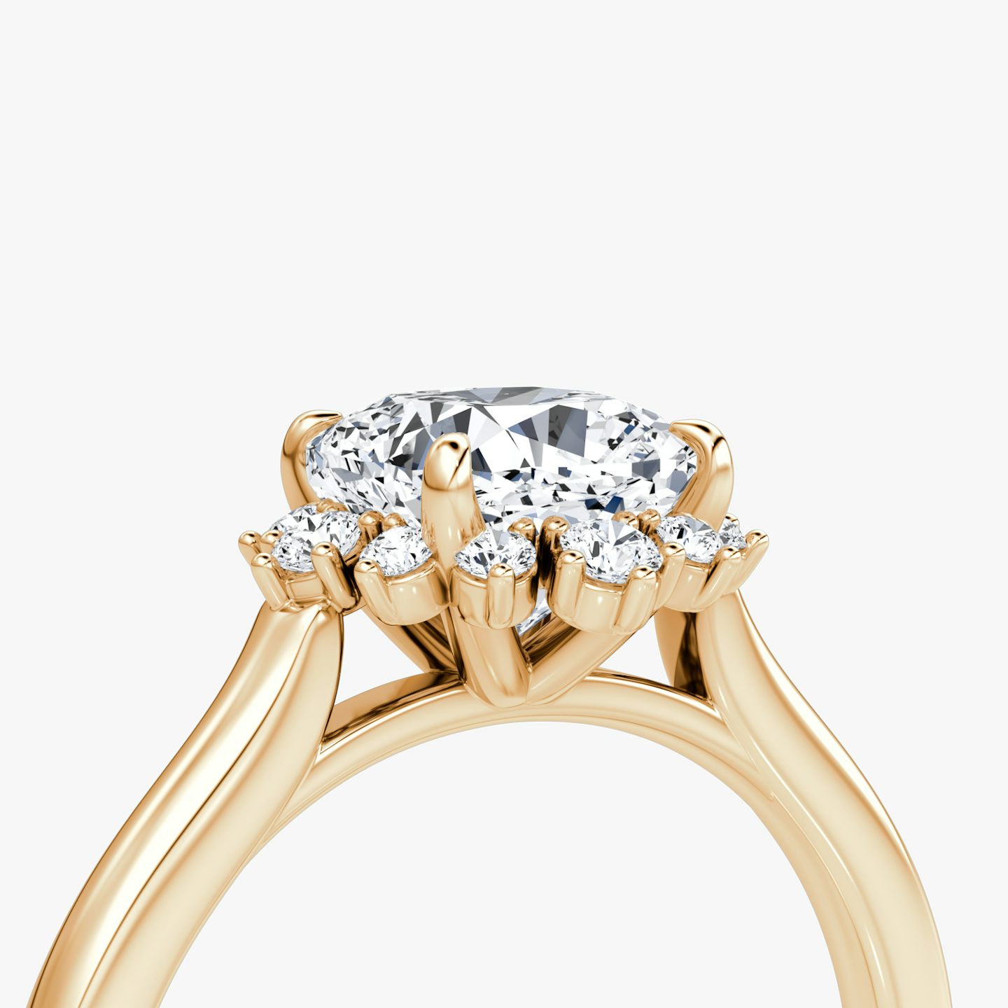 Aurora Halo | Cushion | 14k | Roségold | bandAccent: Ohne Pavé-Besatz | diamondOrientation: vertical | caratWeight: other