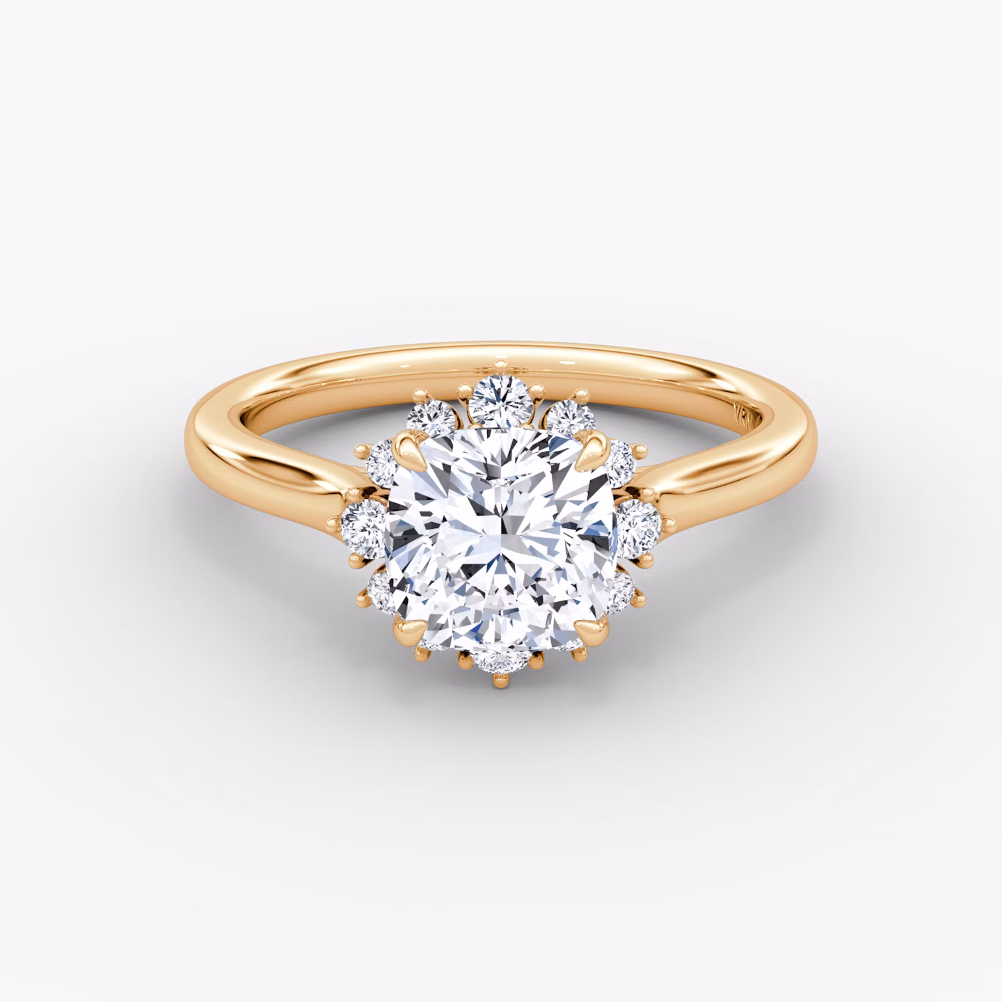 The Aurora Halo Cushion | Rose Gold