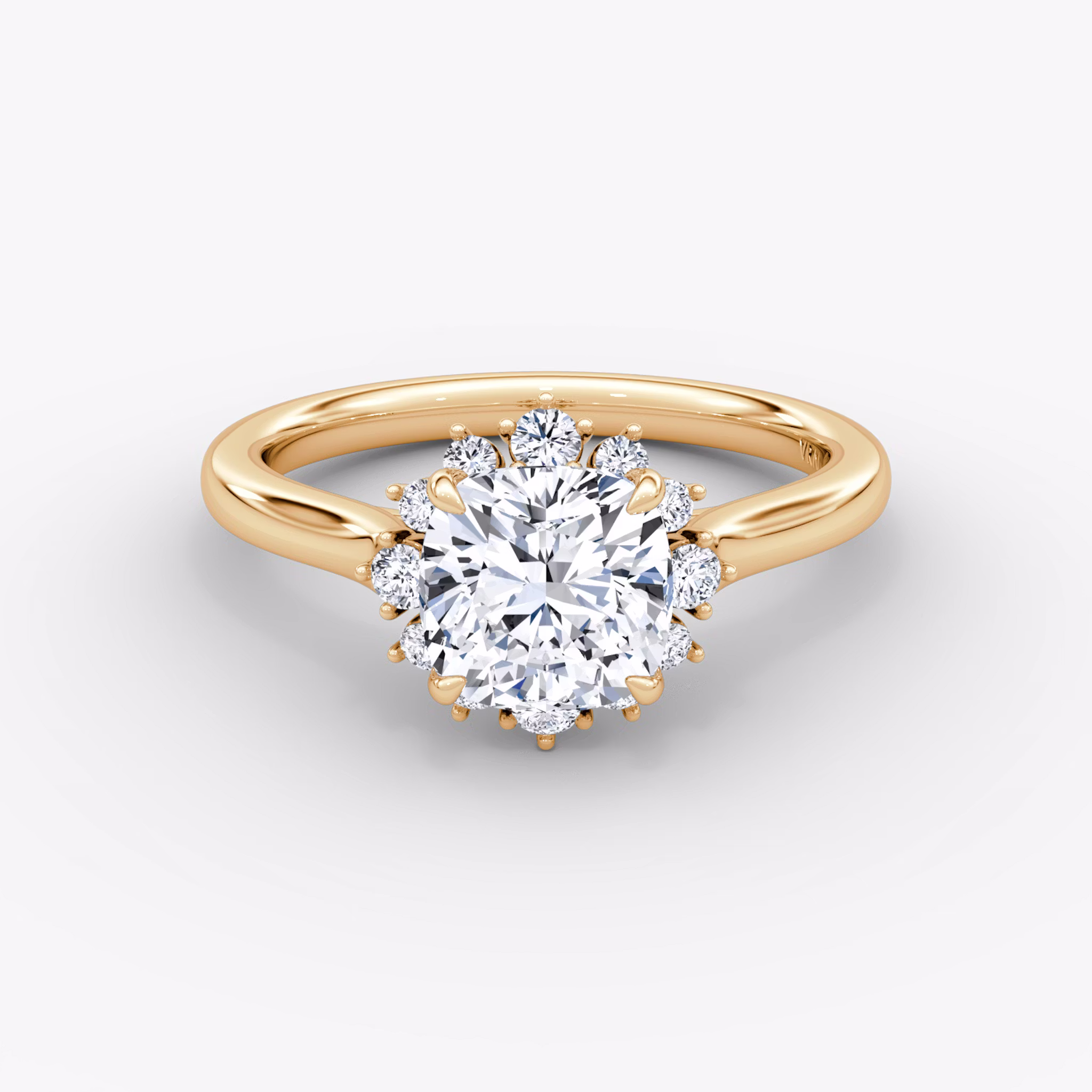 The Aurora Halo Cushion | Rose Gold