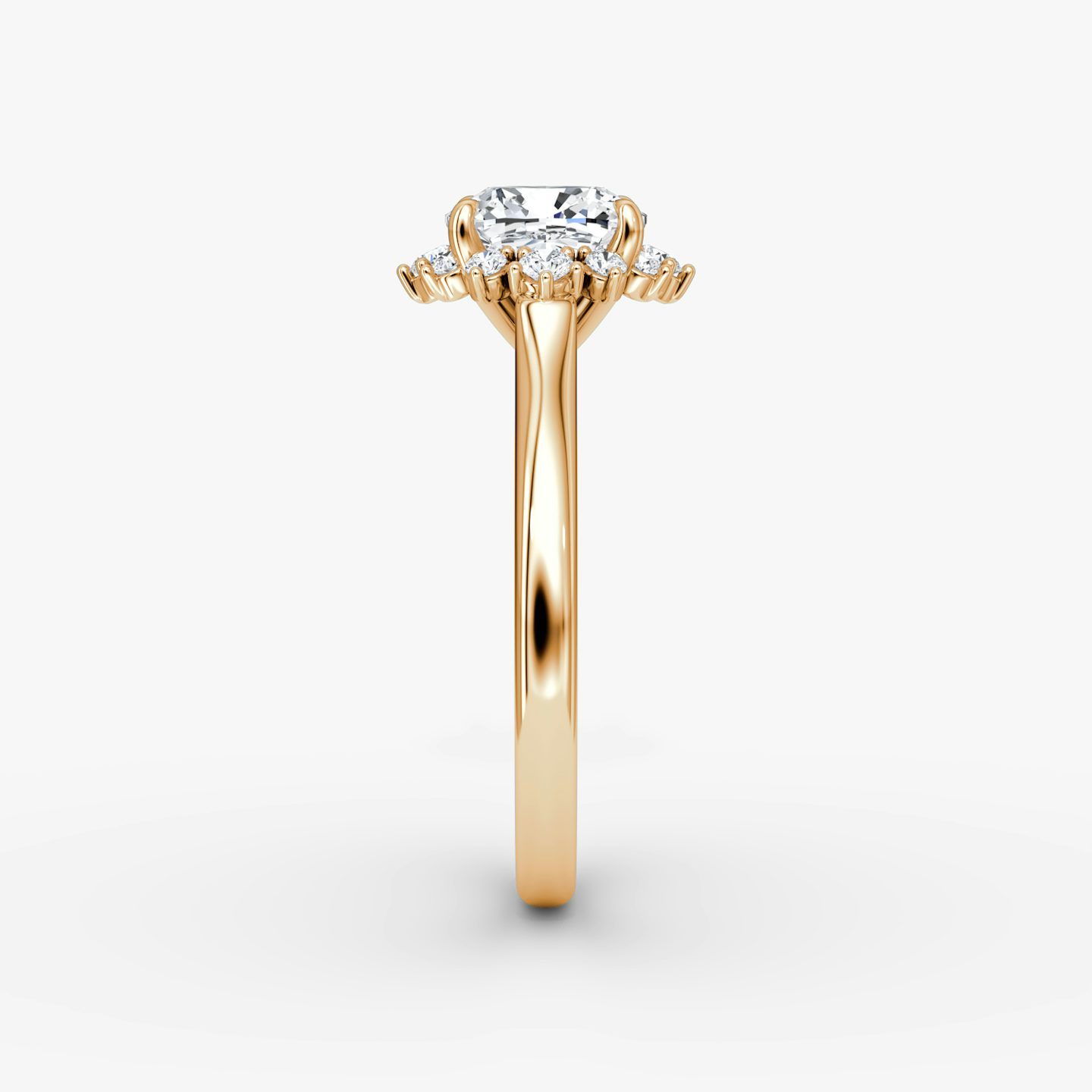 Aurora Halo | Cushion | 14k | Roségold | bandAccent: Ohne Pavé-Besatz | diamondOrientation: vertical | caratWeight: other