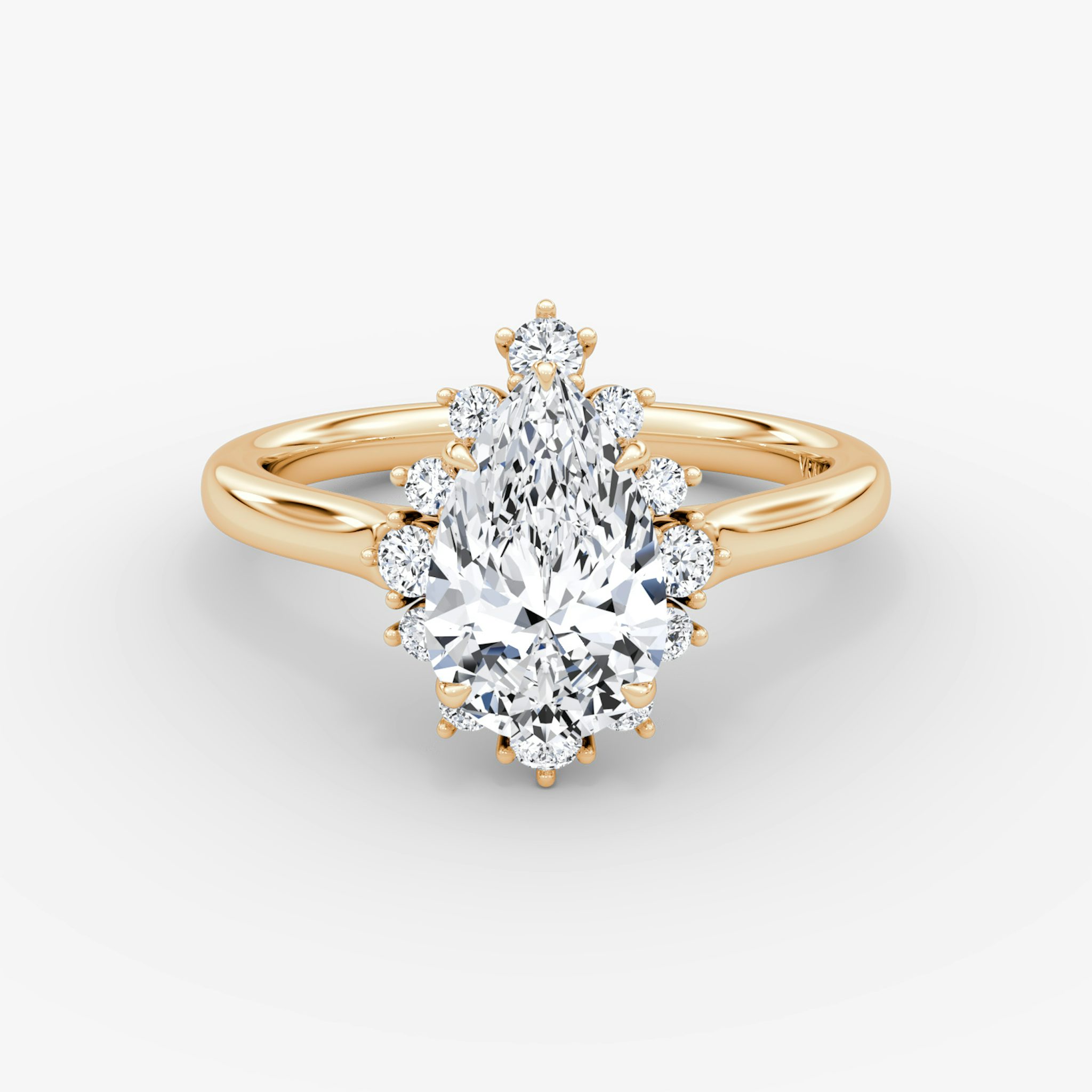 Aurora Halo | Tropfen | 14k | Roségold | bandAccent: Ohne Pavé-Besatz | diamondOrientation: vertical | caratWeight: other