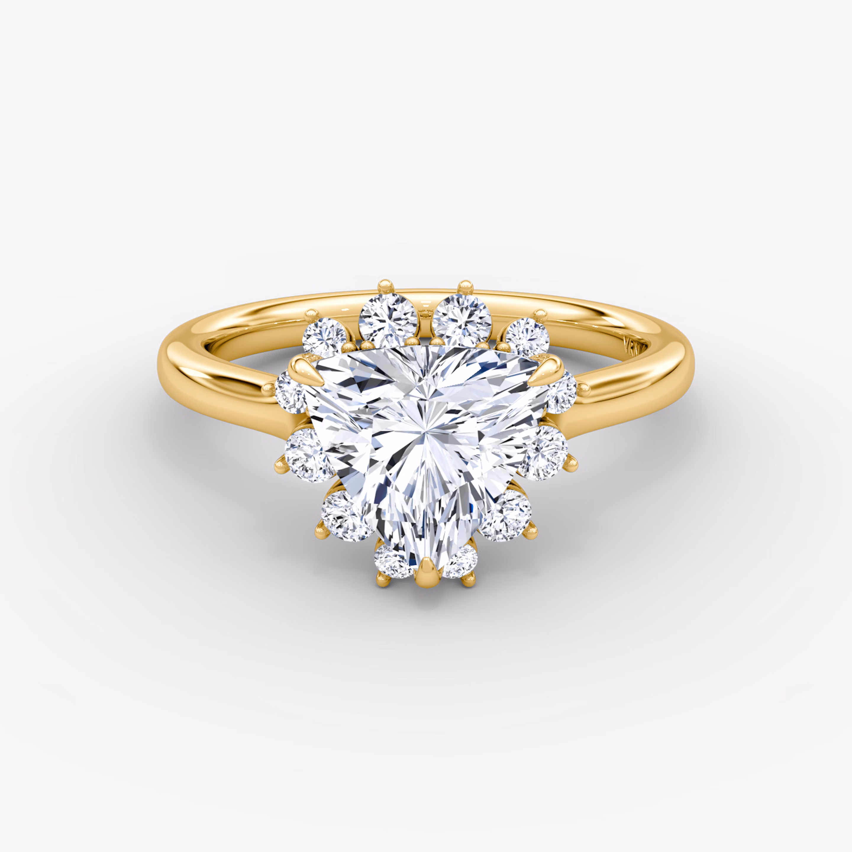 Aurora Halo Engagement Ring