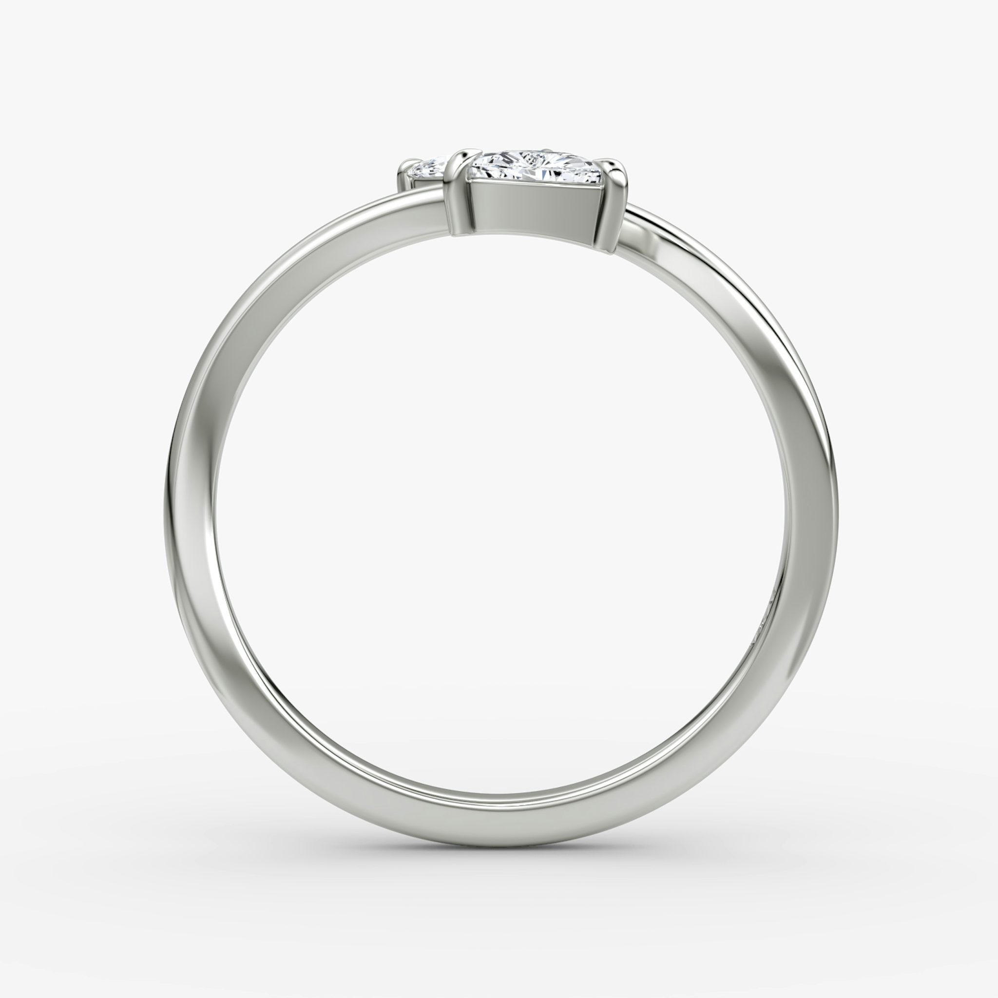 Bypass Cuff Ring | Trillion | 14k | White Gold