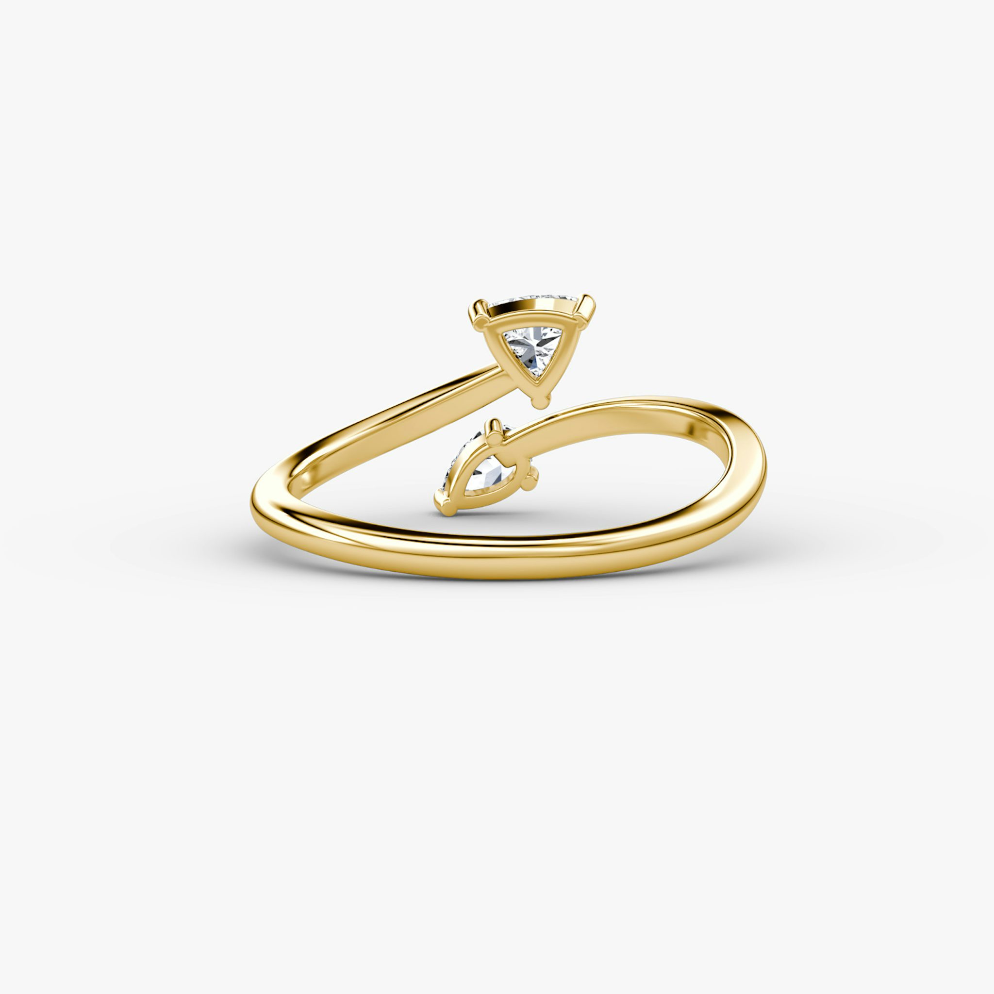 Bypass Cuff Ring | Trillion | 14k | Yellow Gold