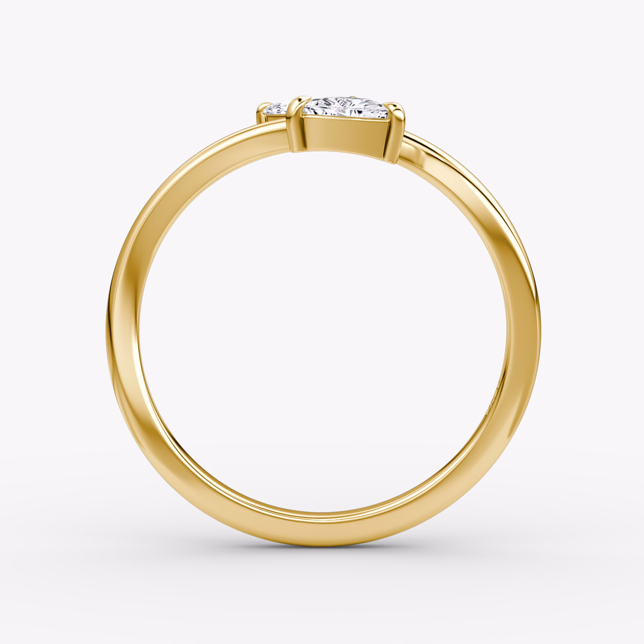 Bypass Cuff Ring | Trillion | 14k | Yellow Gold