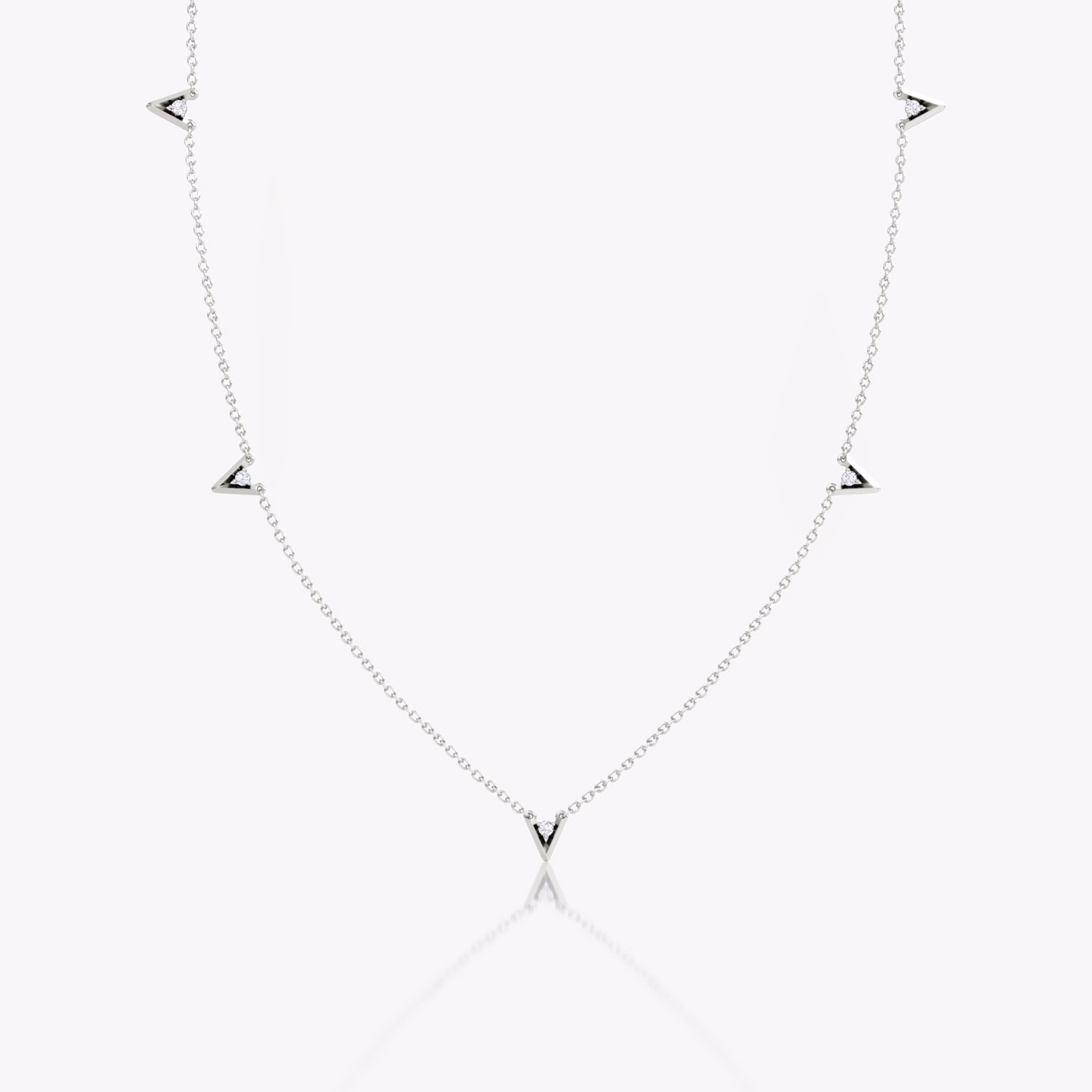 VRAI V Petite Station Necklace