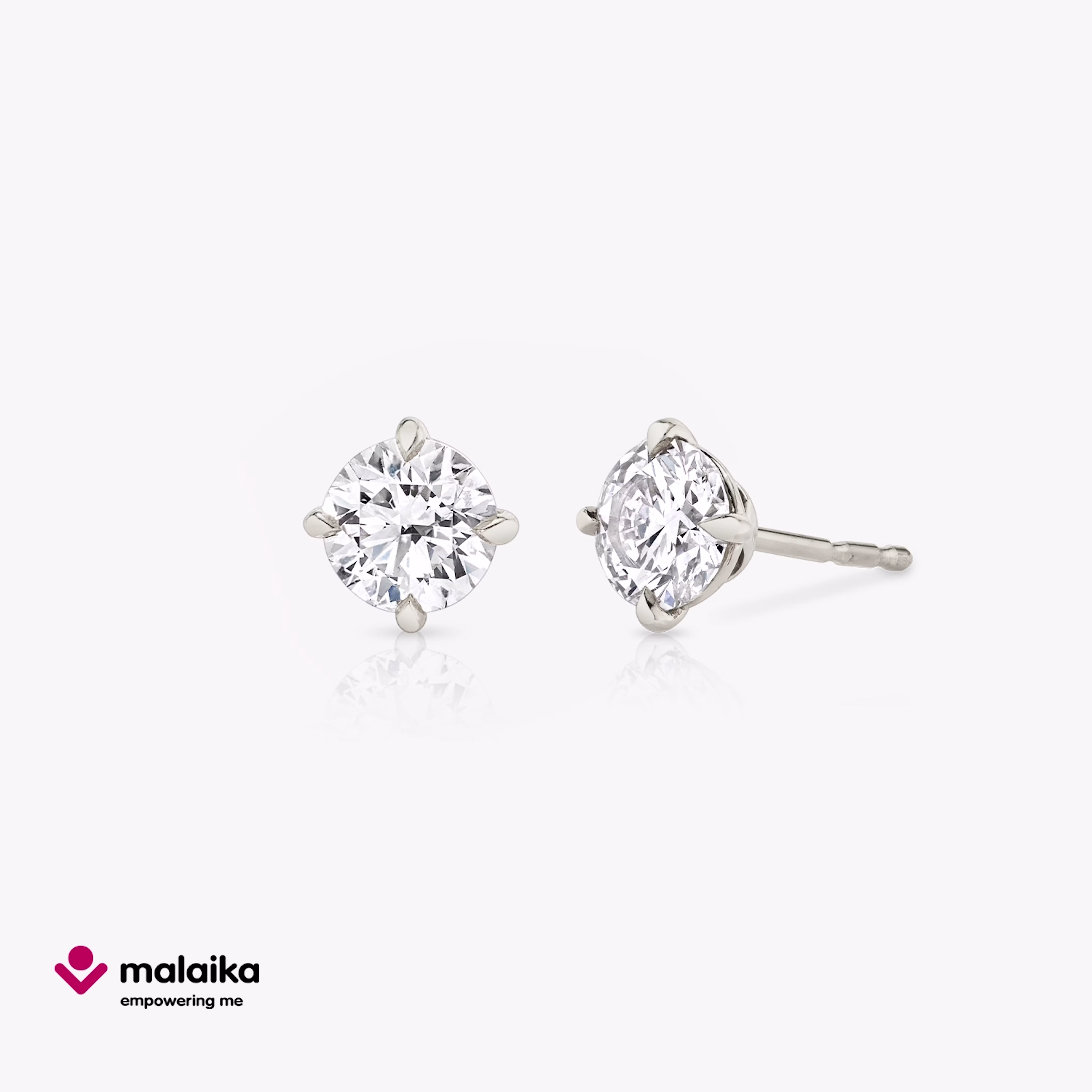 Solitaire Stud Earrings