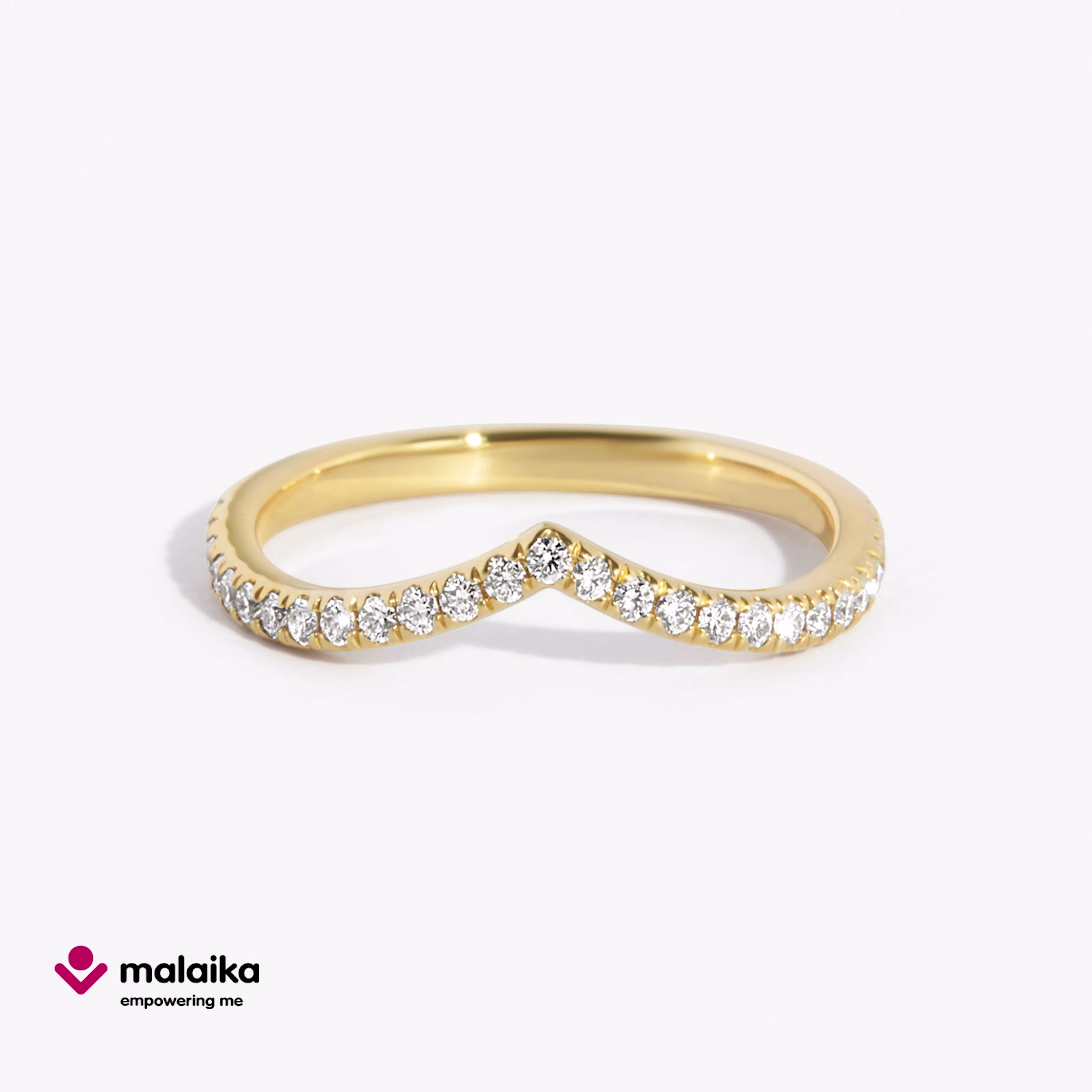 Yellow Gold The Chevron Band