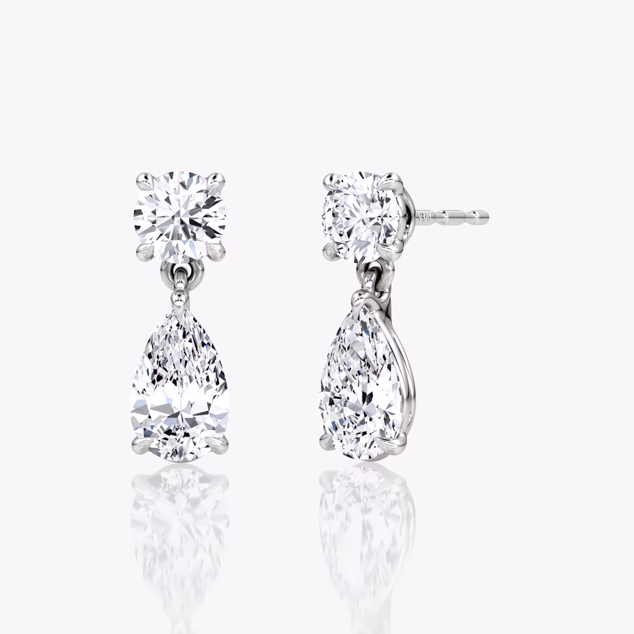 Shown with 0.25ct top and 0.50ct bottom