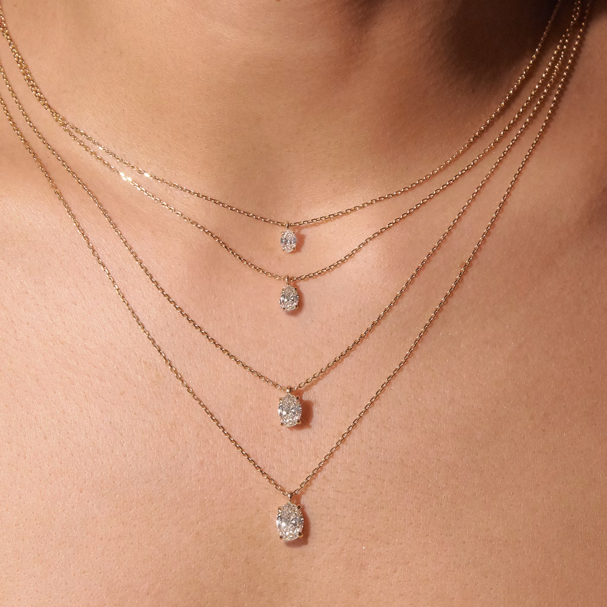 Shown with 1 ct, 3/4 ct, 1/2 ct, 1/4 ct