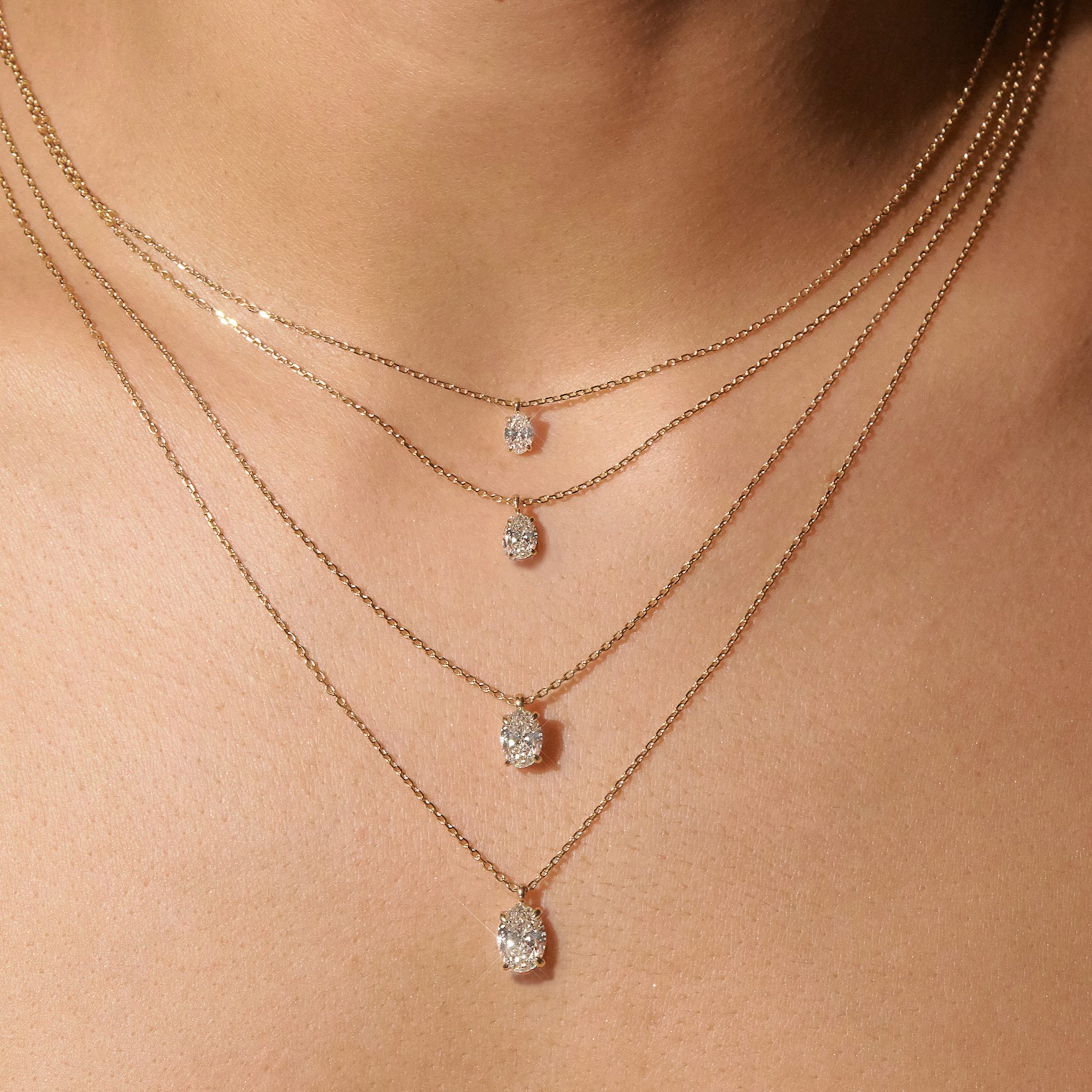 VRAI Solitaire Pendant | Oval | 14k | Rose Gold | caratWeight: 1.0ct