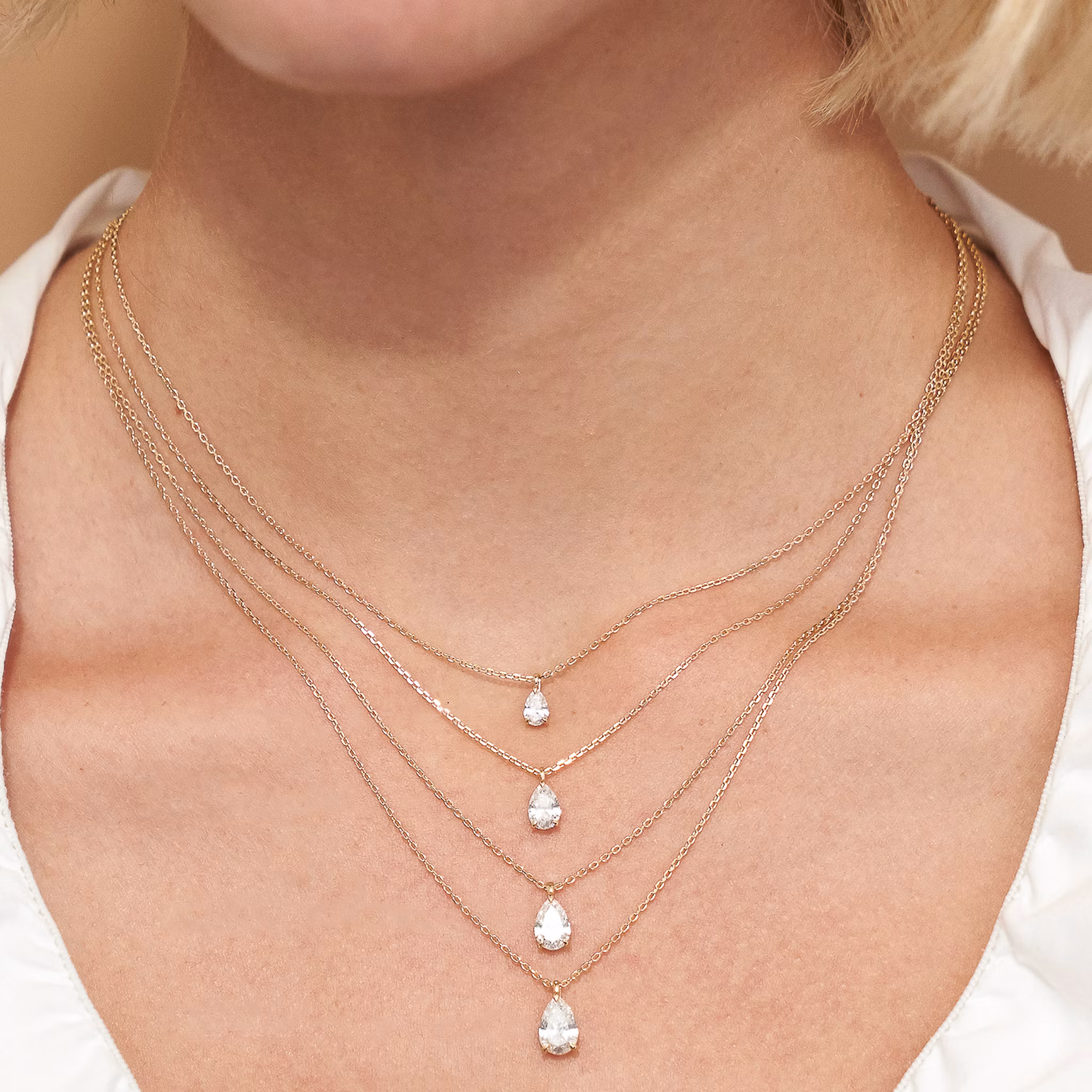 Abgebildet mit 1,0 ct, 3/4 ct, 1/2 ct, 1/4 ct